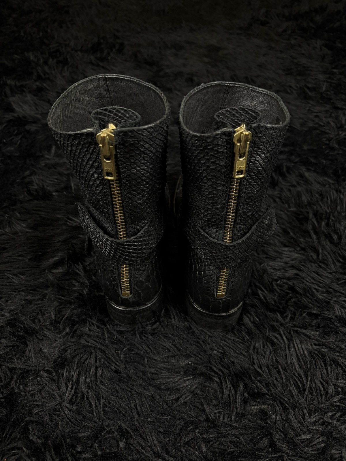 Other Rick Owens Style Archive Python Snake Skin Leather Boots Size US 7 / EU 40 - 13 Thumbnail