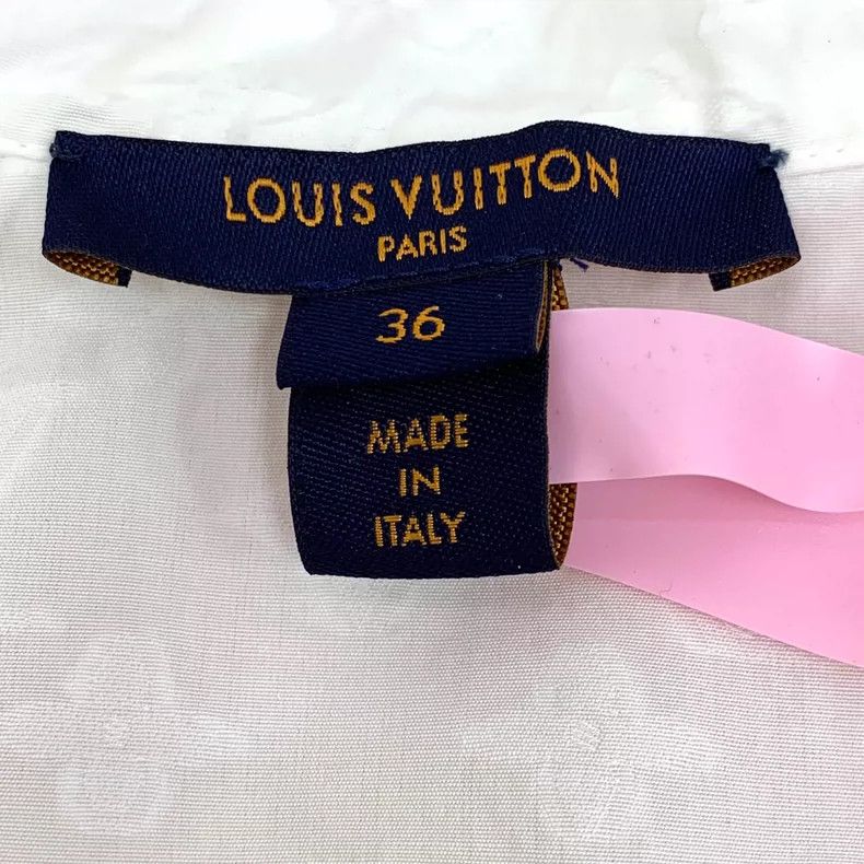 Louis Vuitton Louis Vuitton White logo jacquard full-print cotton lace s Size XS / US 0-2 / IT 36-38 - 5 Thumbnail