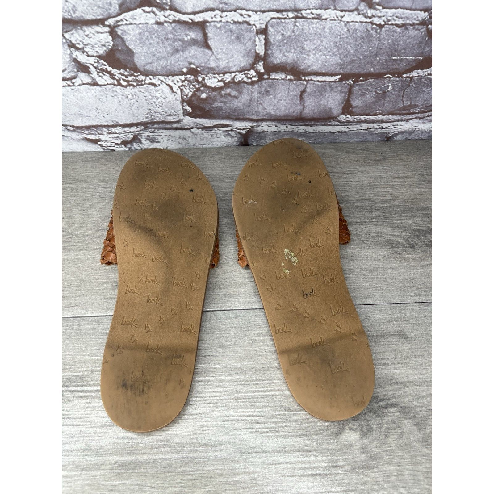 beek Beek Fairy Woven Brown Leather Weaves Flats Slides Sandals W Size US 8 / IT 38 - 6 Thumbnail