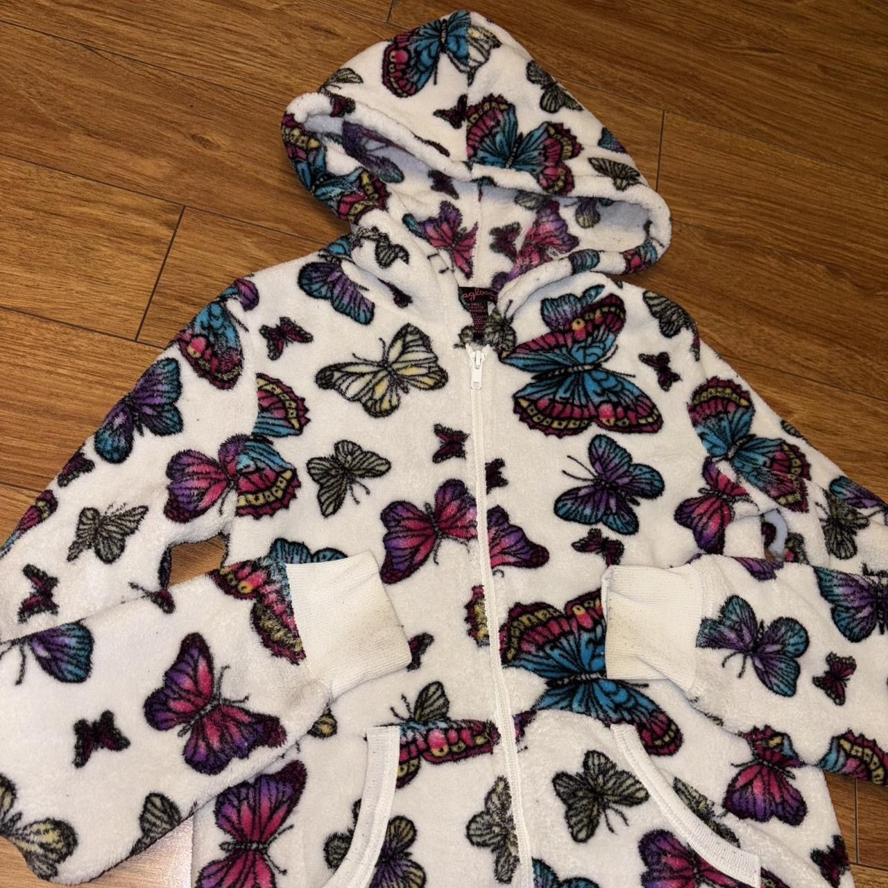 Other Y2K butterfly print zip up fleece hoodie Size XS / US 0-2 / IT 36-38 - 4 Thumbnail