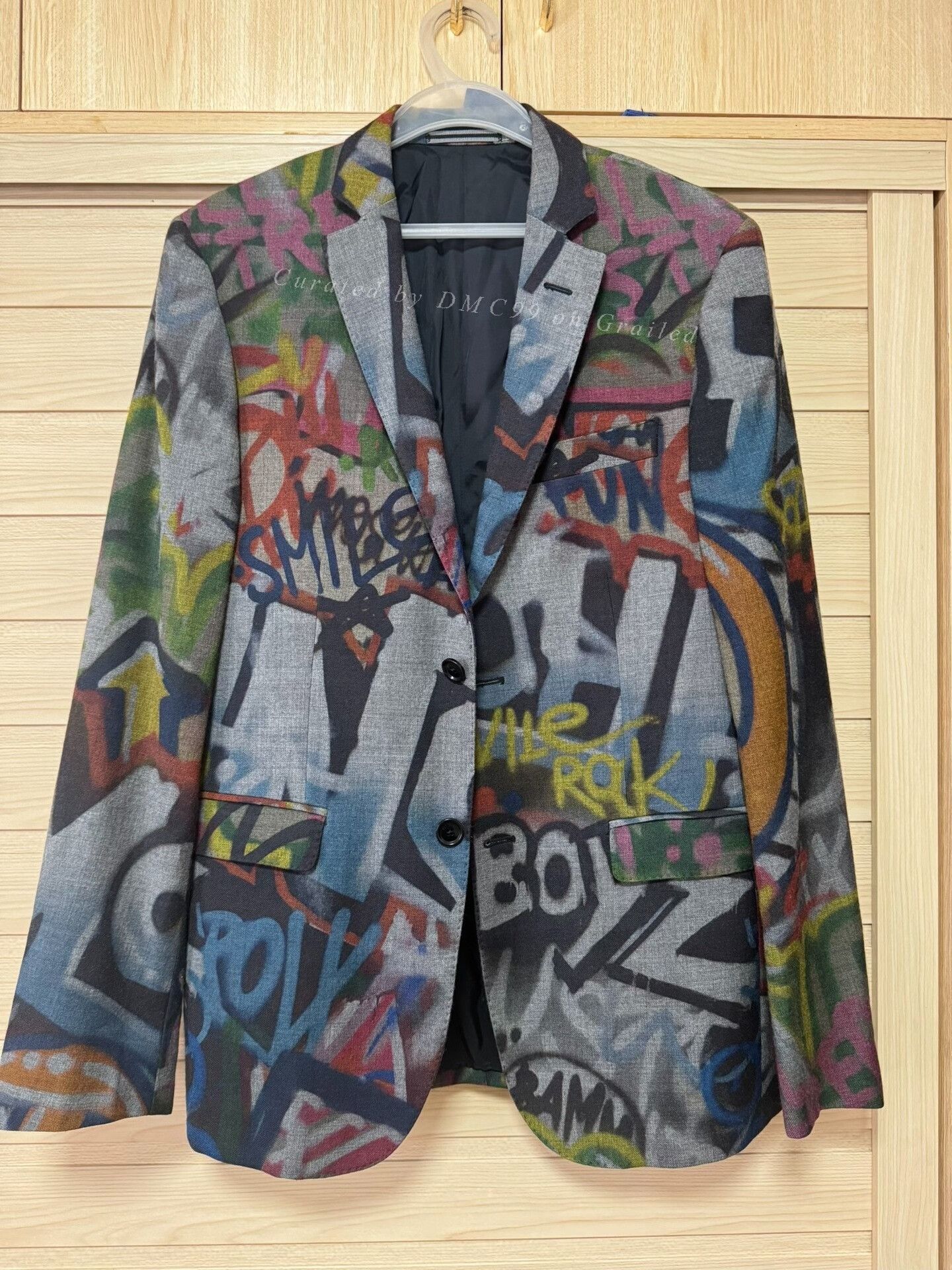 Moschino MOSCHINO Graffiti Suit Jacket Size US M / EU 48-50 / 2 - 1 Thumbnail