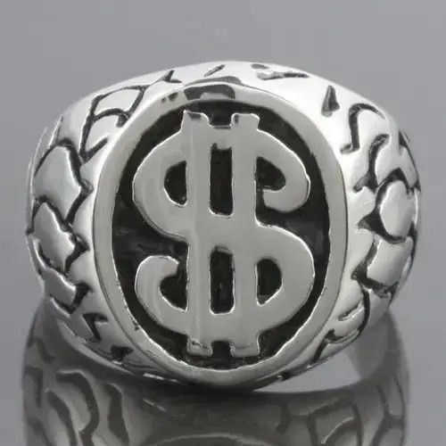 Vintage US Dollar Sign Ring 💲 Size ONE SIZE - 1 Thumbnail