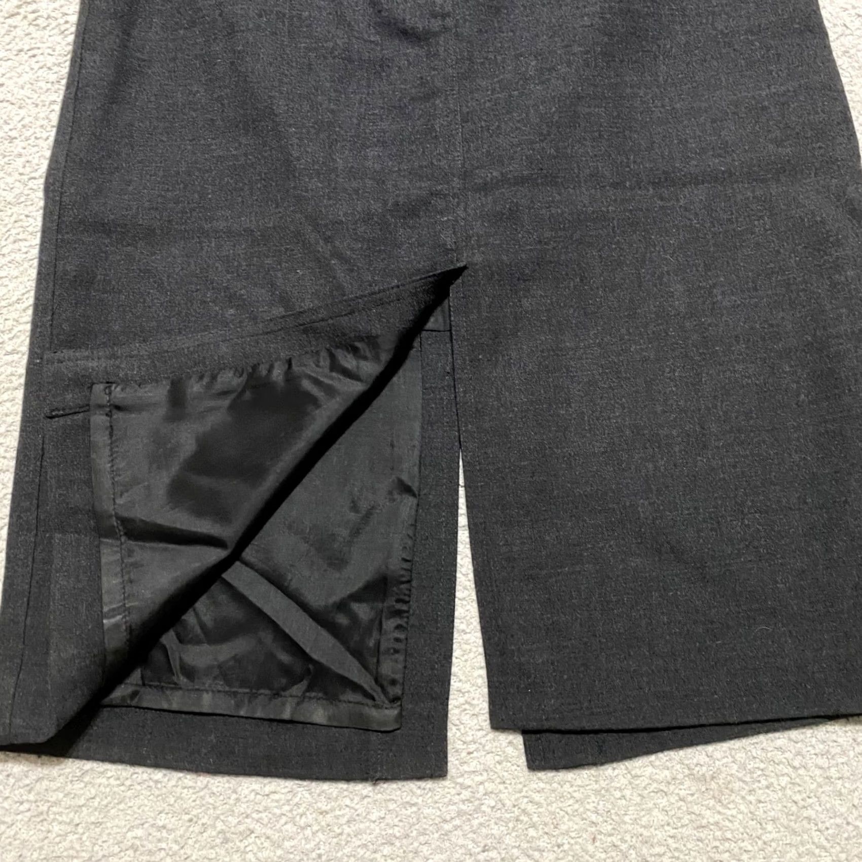 Express Express Skirt Knee Length Wool Black Gray Pencil Straight Womens Size 8 Stretch Pockets Lined Rise Mid 656 Size 30" / US 8 / IT 44 - 6 Thumbnail
