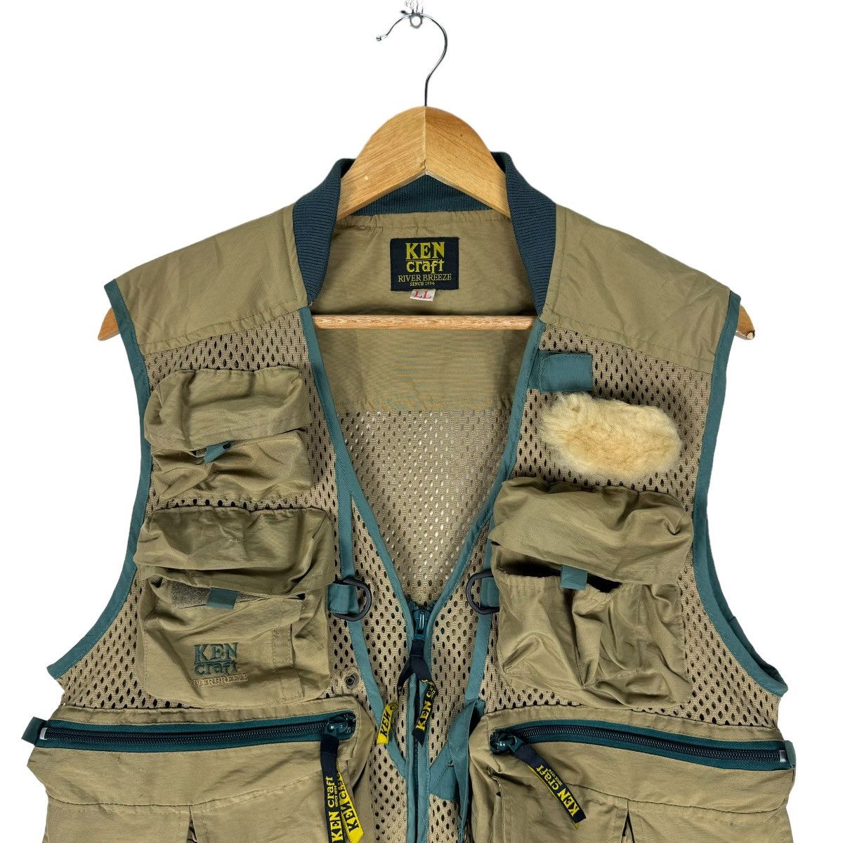 Vintage ❄️KEN CRAFT RIVER FISHING UTILITY POCKET MESH VEST Size US L / EU 52-54 / 3 - 2 Thumbnail