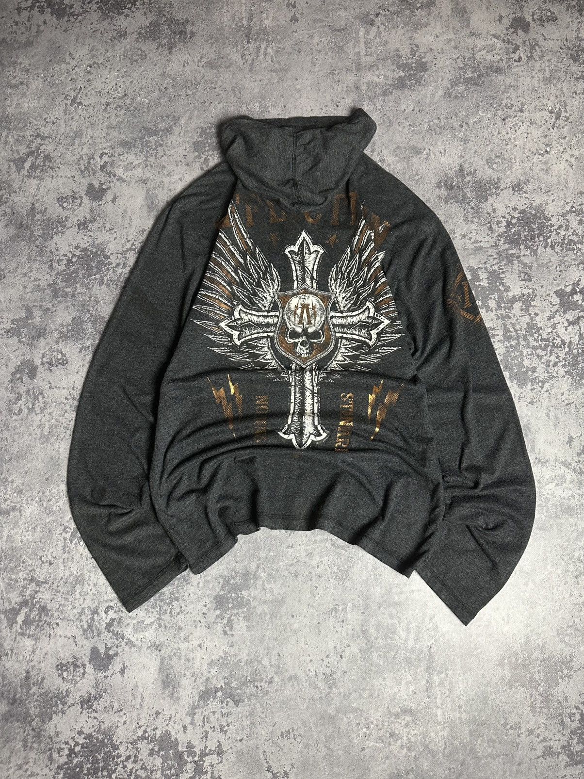 Affliction Crazy rare cyber y2k affliction longsleeve shirt Size US S / EU 44-46 / 1 - 1 Thumbnail