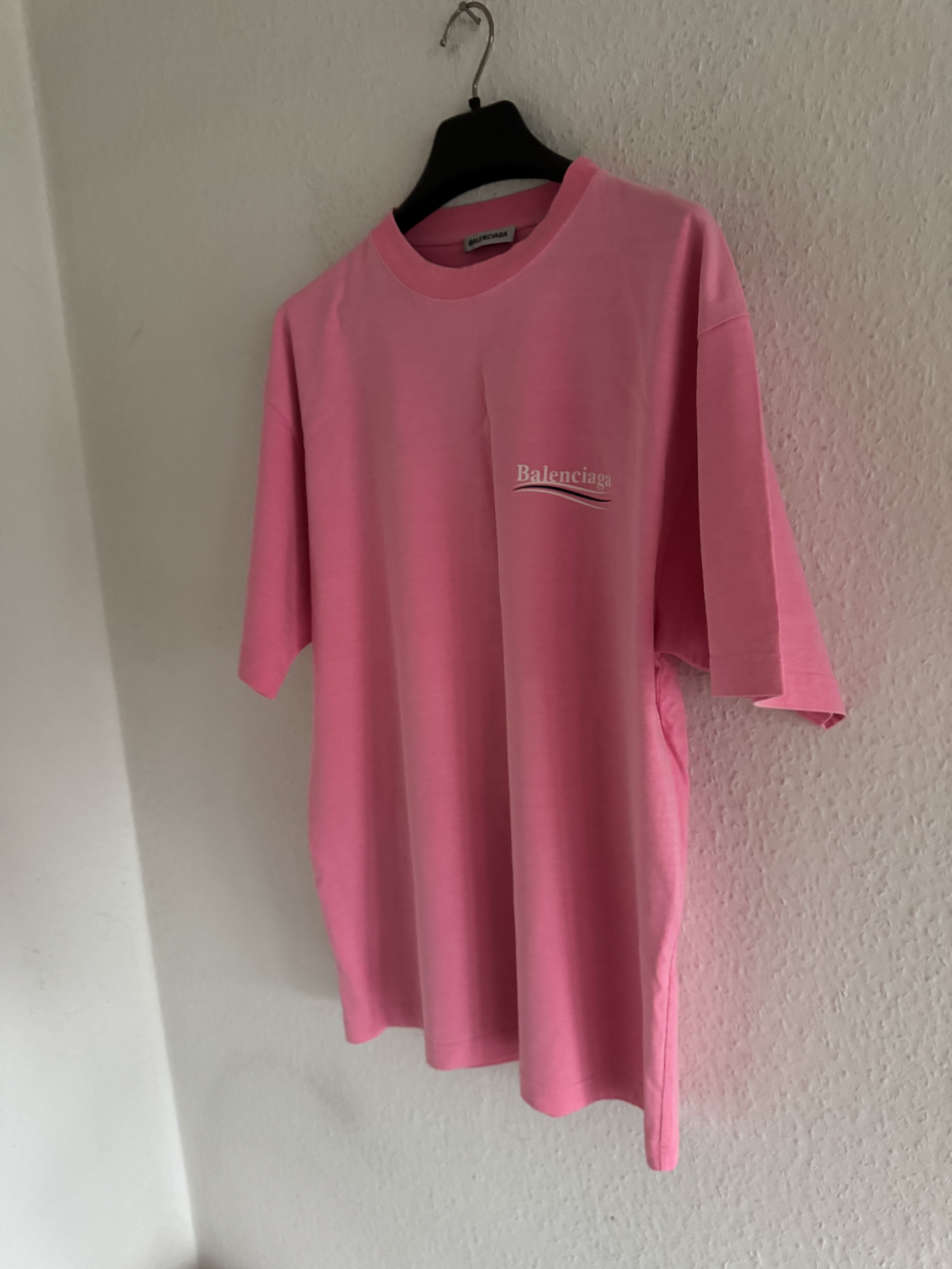 Balenciaga Campaign Logo Tee Pink Size US S / EU 44-46 / 1 - 3 Thumbnail