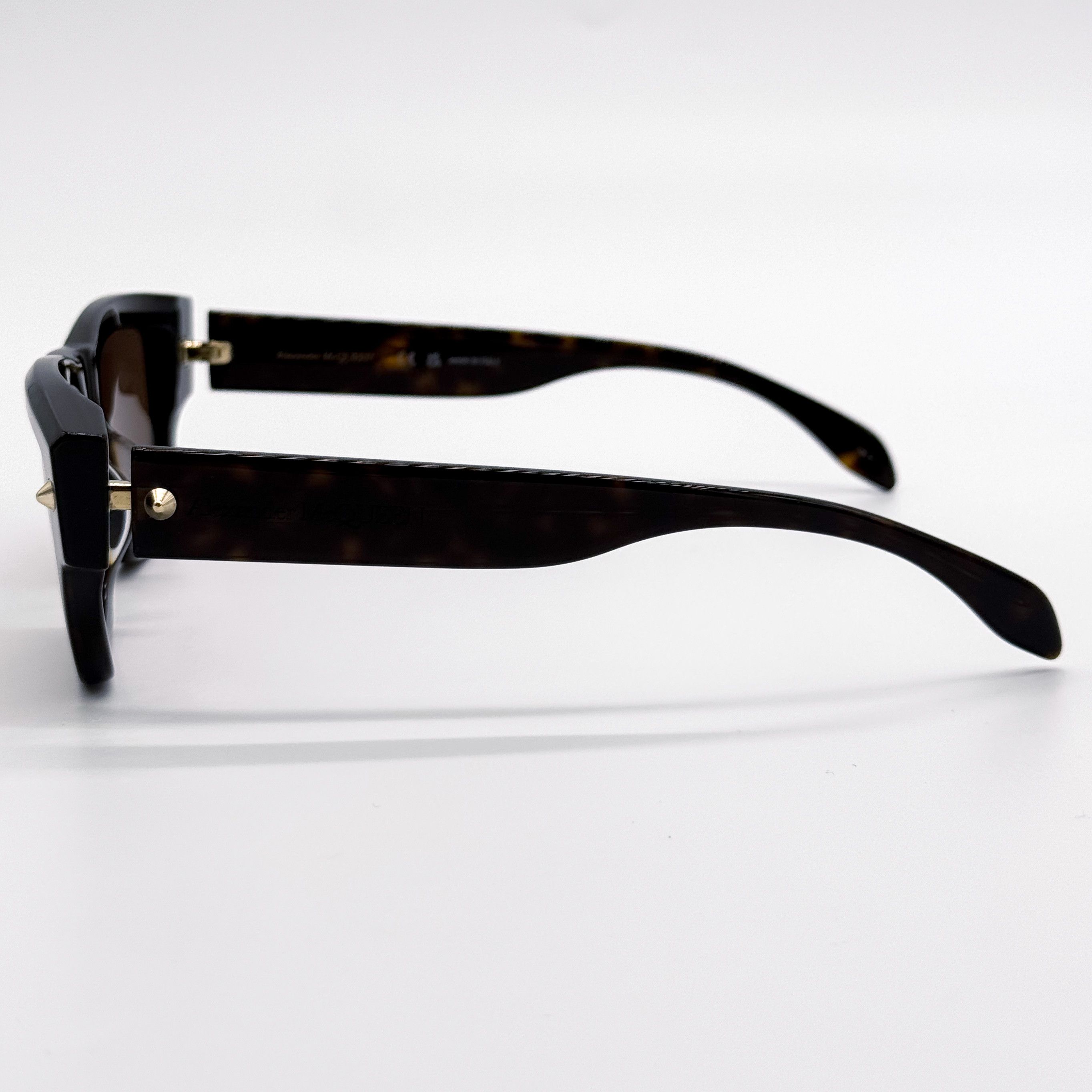Alexander McQueen NEW ALEXANDER MCQUEEN AM0409S 002 HAVANA SUNGLASSES Size ONE SIZE - 6 Thumbnail