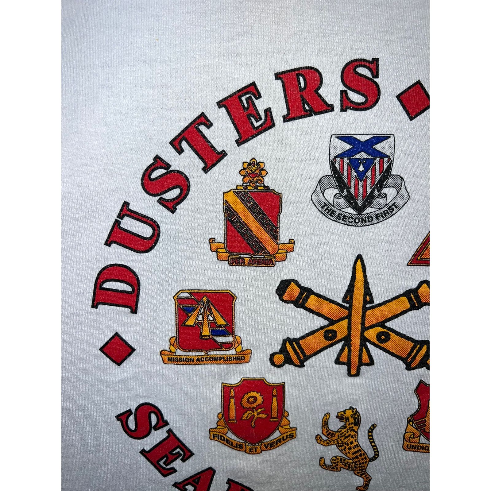Fruit Of The Loom 90s Dusters Quads Searchlights Vietnam Army Soldier Shirt 3X Size US XXL / EU 58 / 5 - 3 Thumbnail
