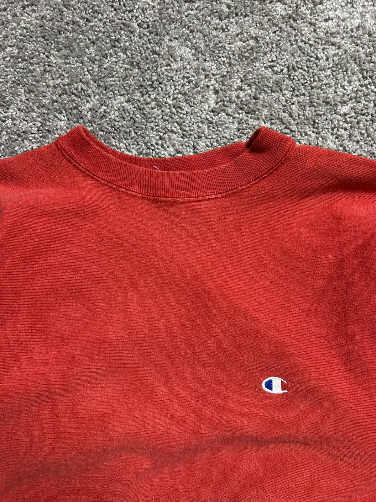 Champion Vintage 80s Reverse Weave Champion Sweatshirt Blank Red USA Size US M / EU 48-50 / 2 - 2 Thumbnail
