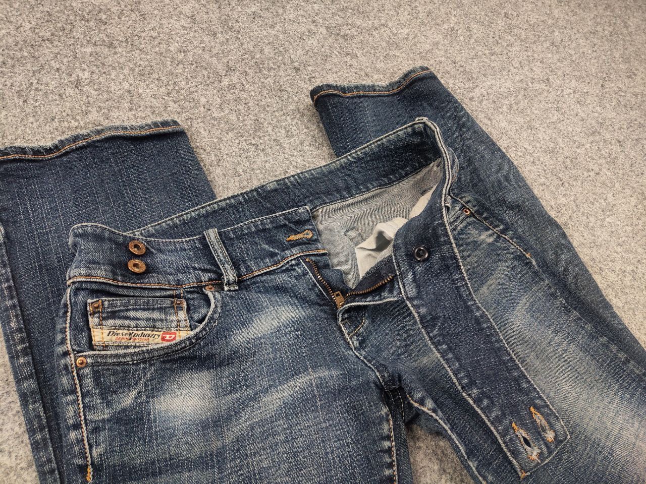 Diesel Vintage Diesel Belted low Rise jeans Flared bootcut Y2K Size 29" - 13 Thumbnail