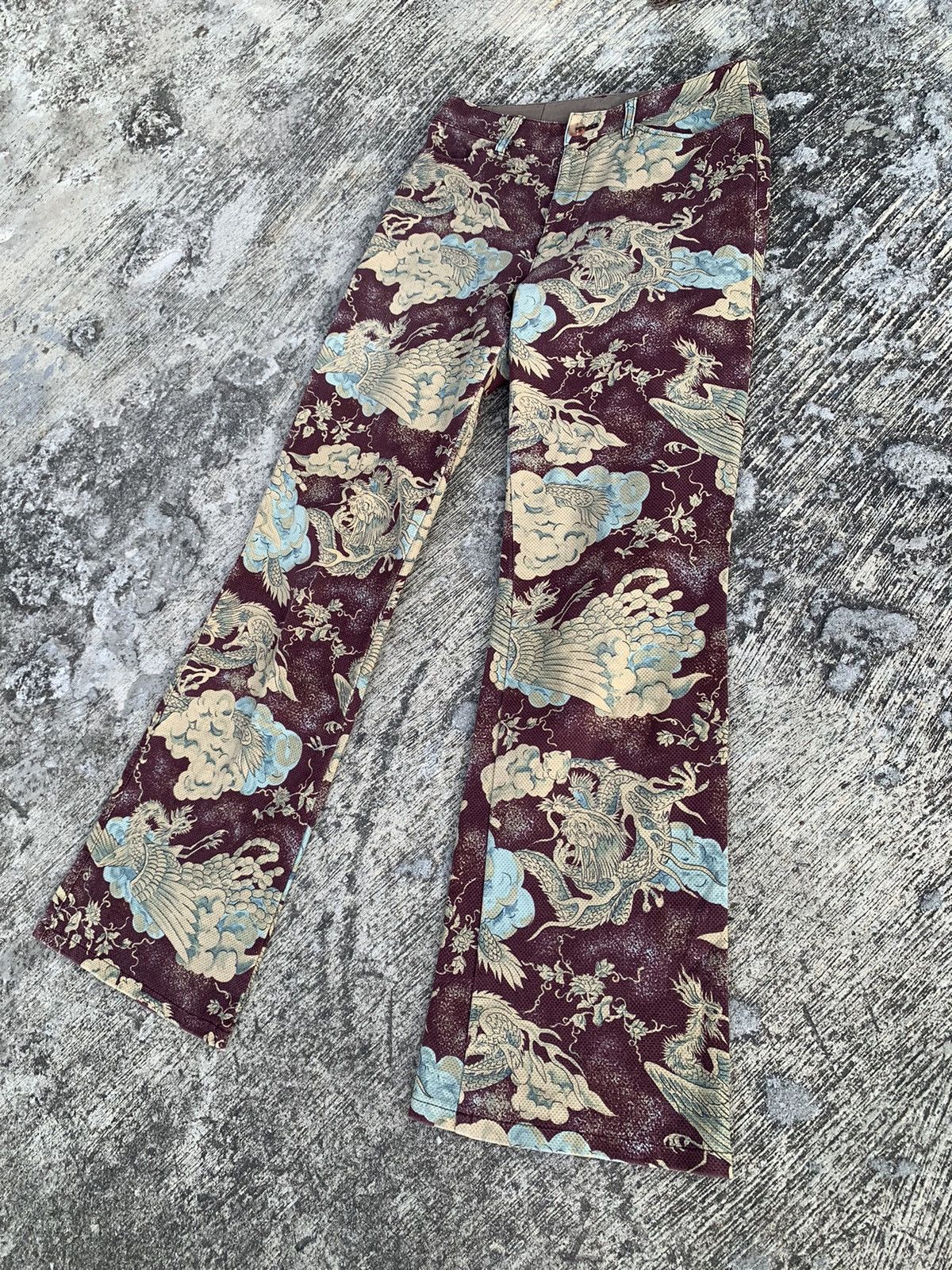 Hysteric Glamour Rare 🔥 Flare Batsu club overprinted/full printed dragon Size 28" / US 6 / IT 42 - 3 Thumbnail