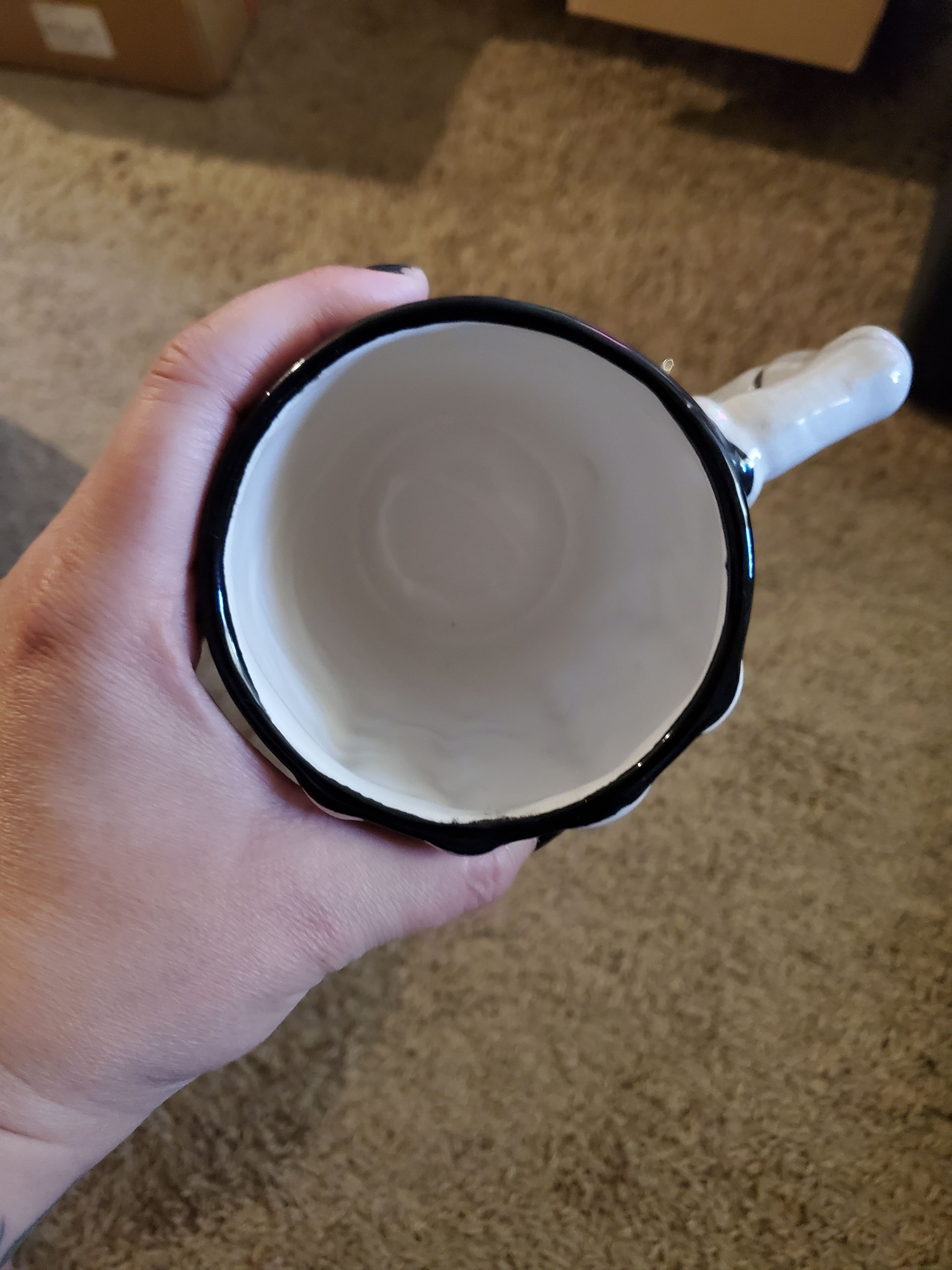 Other Spooky Hollow Black + White Skeleton Hand Mug Size ONE SIZE - 2 Thumbnail