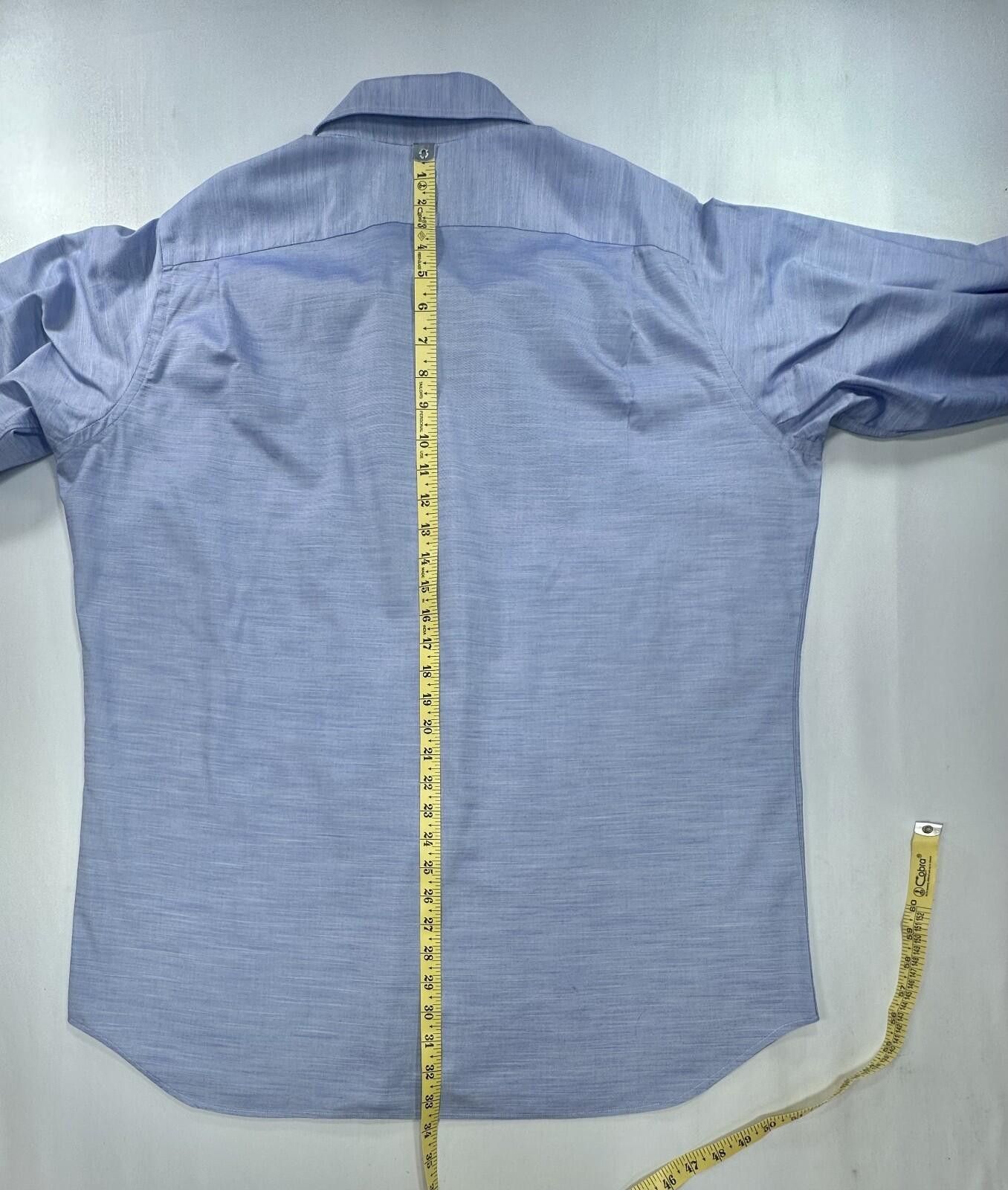 Holland & Sherry Holland Sherry Solid Tailored Oxford Button Up Blue Men XL Size US XL / EU 56 / 4 - 3 Thumbnail