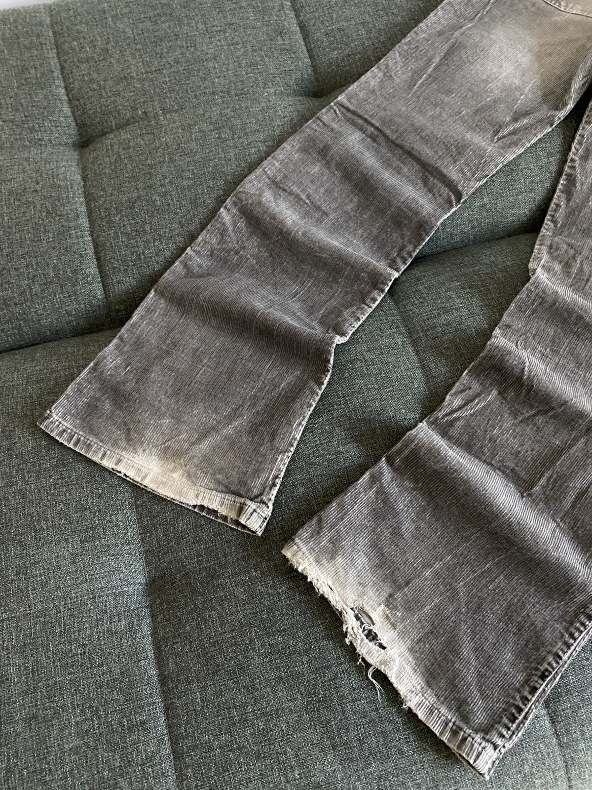 Hysteric Glamour Vintage Avant Garde Flared Velour Corduroy Pants Y2K Slim Size US 32 / EU 48 - 6 Thumbnail