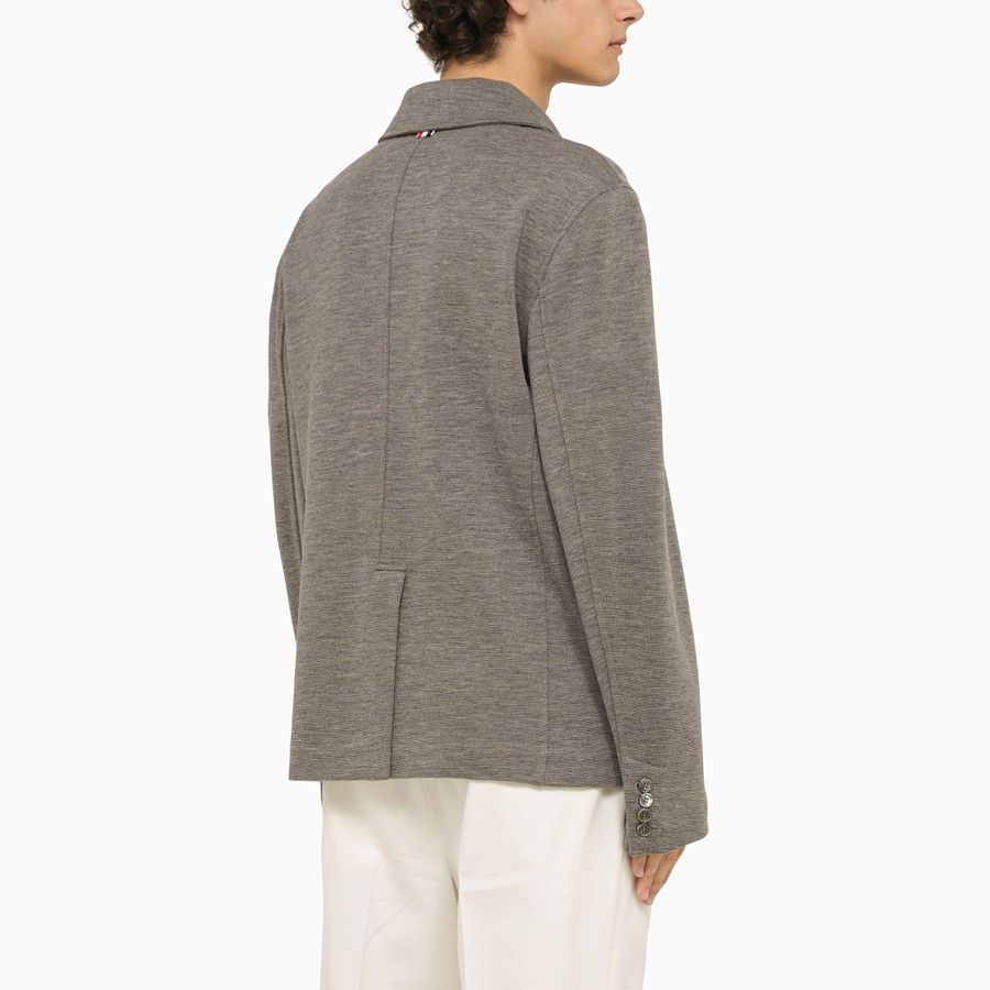 Thom Browne o1d2blof0724 Wool Single-breasted Jacket in Grey Size US XL / EU 56 / 4 - 3 Thumbnail