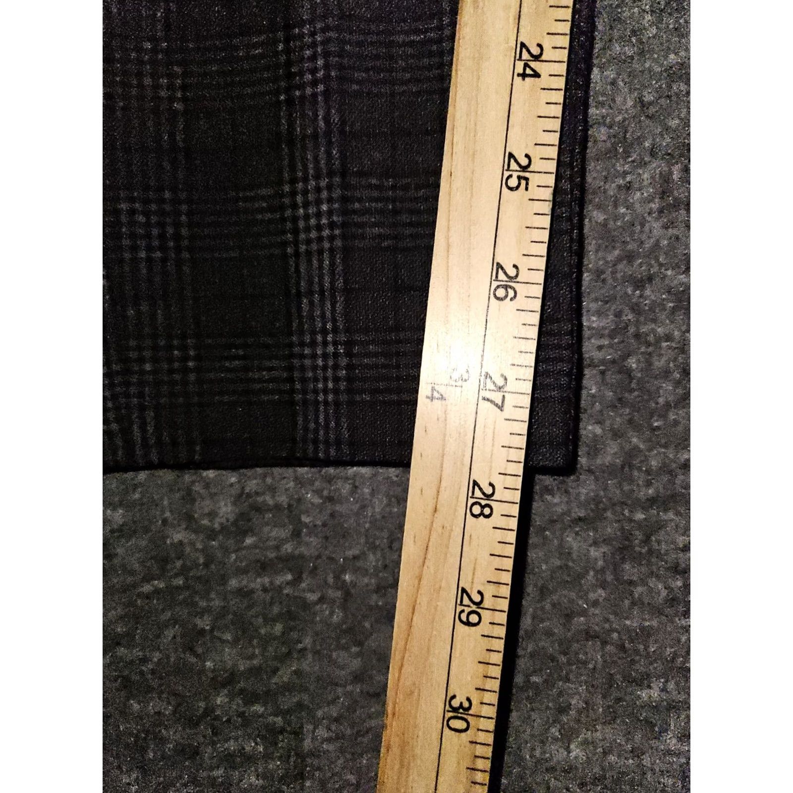 Vintage Liverpool Plaid Ankle Trousers Womens 2 Gray Black Low Rise Chino Preppy Size 26" / US 2 / IT 38 - 7 Thumbnail