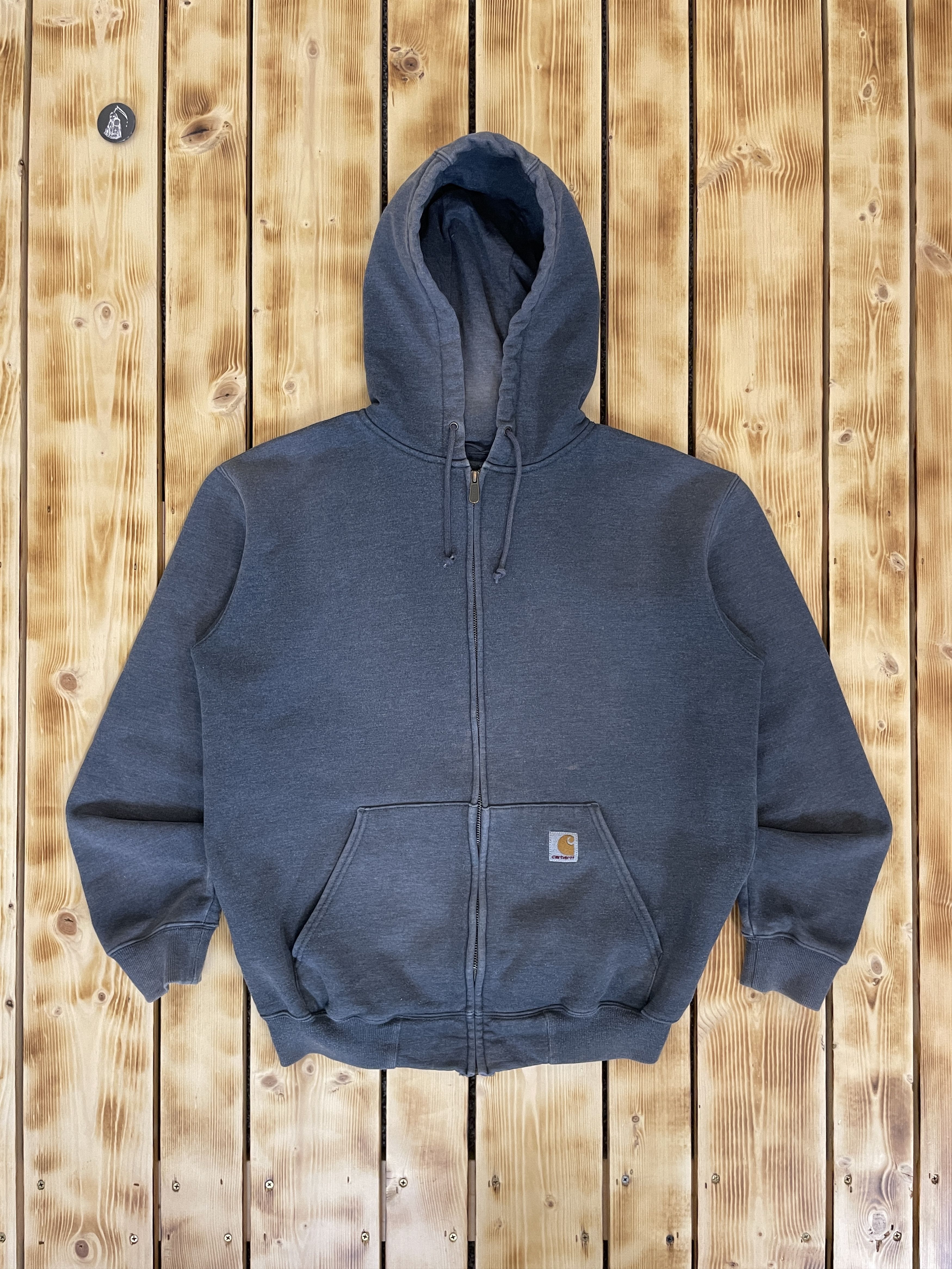 Carhartt Carhartt Zip Hoodie Blank Faded Distressed Thrashed Size US M / EU 48-50 / 2 - 1 Thumbnail