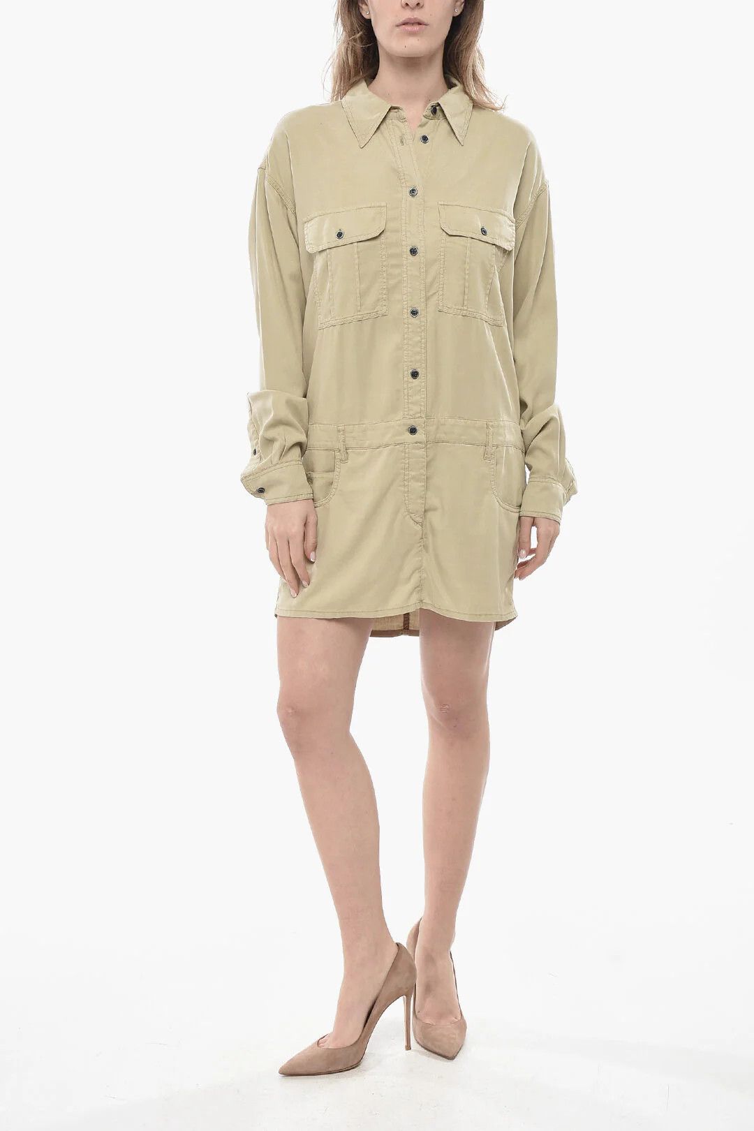 Isabel Marant og1mm0326 Sahariano Shirt in Beige Size M / US 6-8 / IT 42-44 - 1 Thumbnail