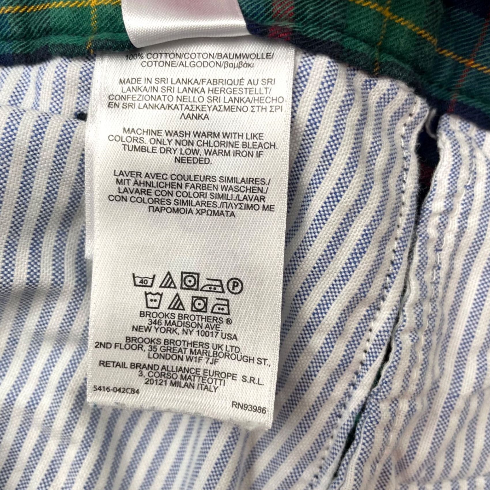 Brooks Brothers Brooks Brothers Red Fleece Men's Chino Pants Flat Front 100% Cotton Plaid Blue/Red 32x32 Slim? Regular Mens Pants Size US 32 / EU 48 - 5 Thumbnail