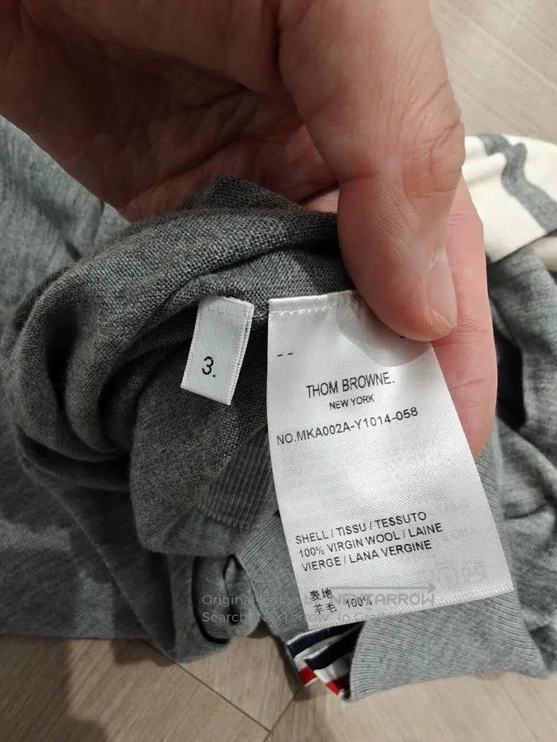 Thom Browne Thom Browne Knitted gray wool hoodie Size US L / EU 52-54 / 3 - 5 Thumbnail