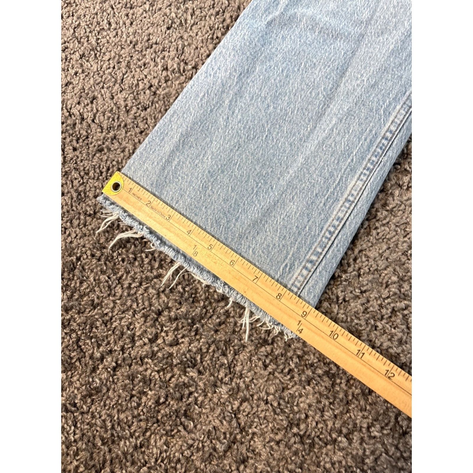 Abercrombie & Fitch Abercrombie & Fitch Jeans The '90s Straight Ultra High Rise Distressed 28 Blue 5-Pocket Denim Women Regular Rise High Rise Jeans 28 in Inseam 29 in Size 28" / US 6 / IT 42 - 3 Thumbnail