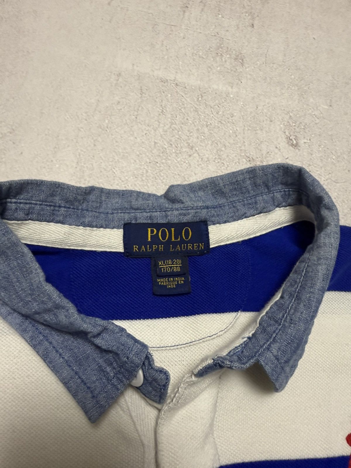 Vintage Vintage Polo Ralph Lauren Polo USA Flag Rugby Shirt Big Logo Size US M / EU 48-50 / 2 - 6 Thumbnail