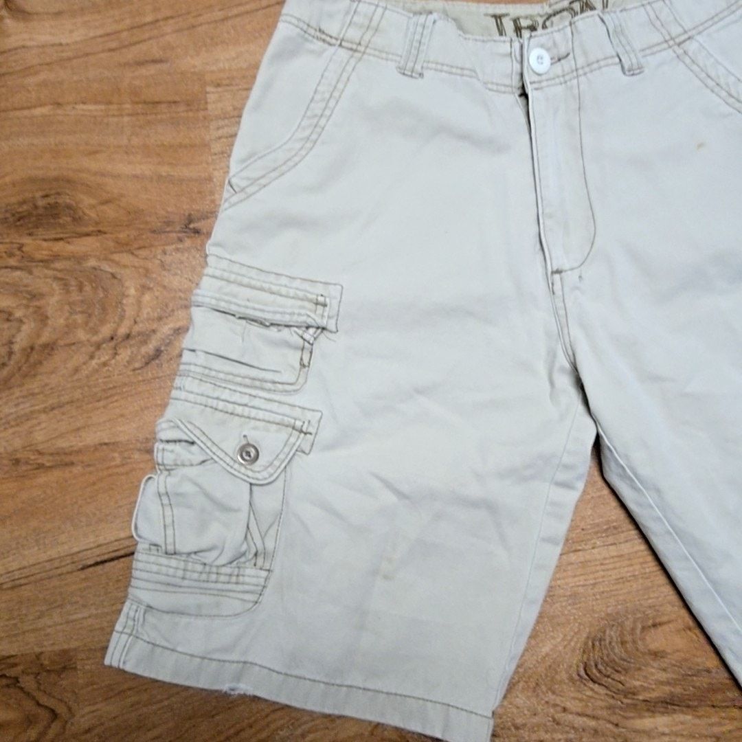 Iron Co. Iron Cargo Shorts Beige Multi-Pocket Utility Mens 32 Shorts Size US 32 / EU 48 - 2 Thumbnail