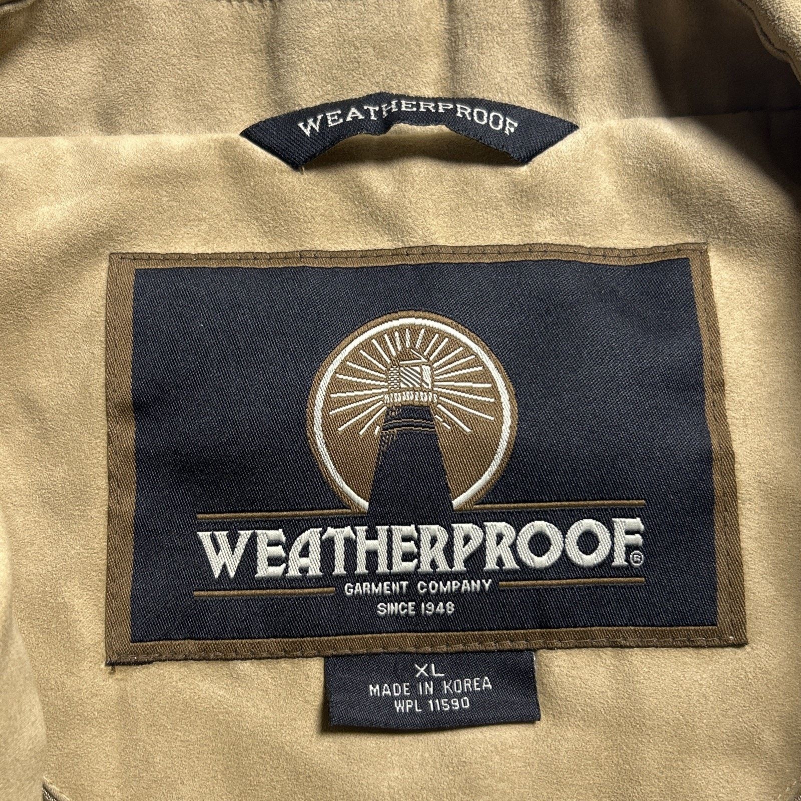 Weatherproof Suede Bomber Chore Barn Jacket Mens XL Lined Workwear Coat Size US XL / EU 56 / 4 - 4 Thumbnail