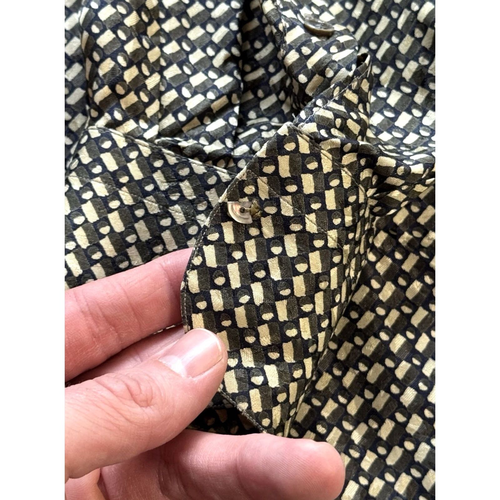 Brioni VINTAGE Brioni For Neiman Marcus Silk Dress Shirt Medium Made In Italy 100% Size 40R - 4 Thumbnail