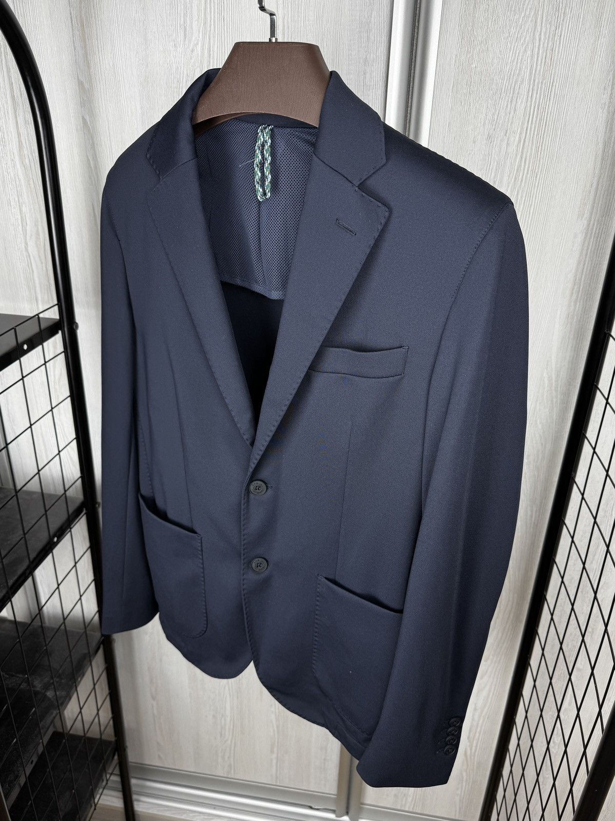 L.B.M. 1911 Blue blazer Travel Sport Uniform L.B.M. 1911 Recycled Nylon Size 38R - 6 Thumbnail