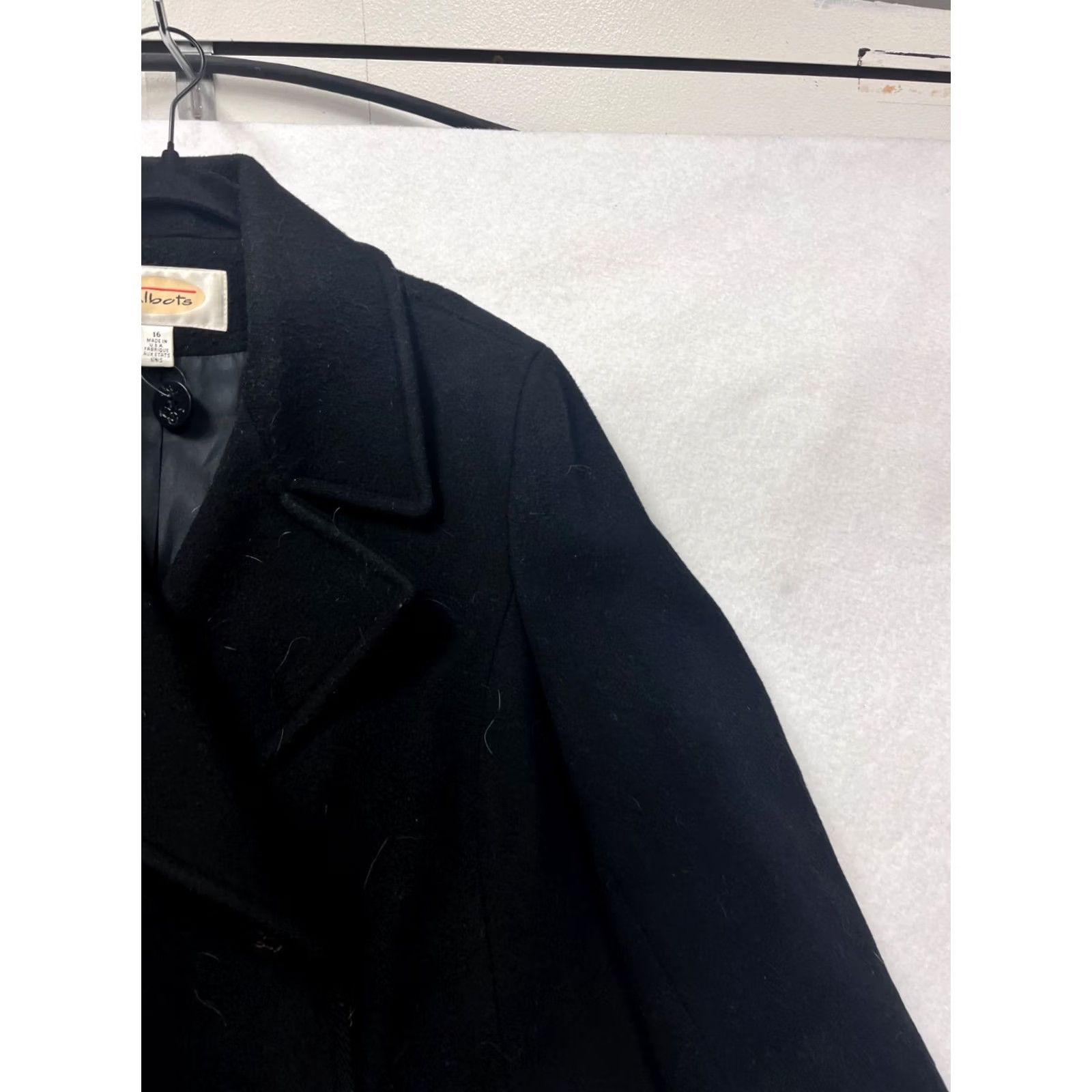 Talbots VINTAGE Talbots Black Wool Blend Double-Breasted Peacoat Coat 16 Mens Womens Unisex Adults Black Wool Blend Pea Coat 90s Vintage Size XXL / US 16-18 / IT 52-54 - 5 Thumbnail