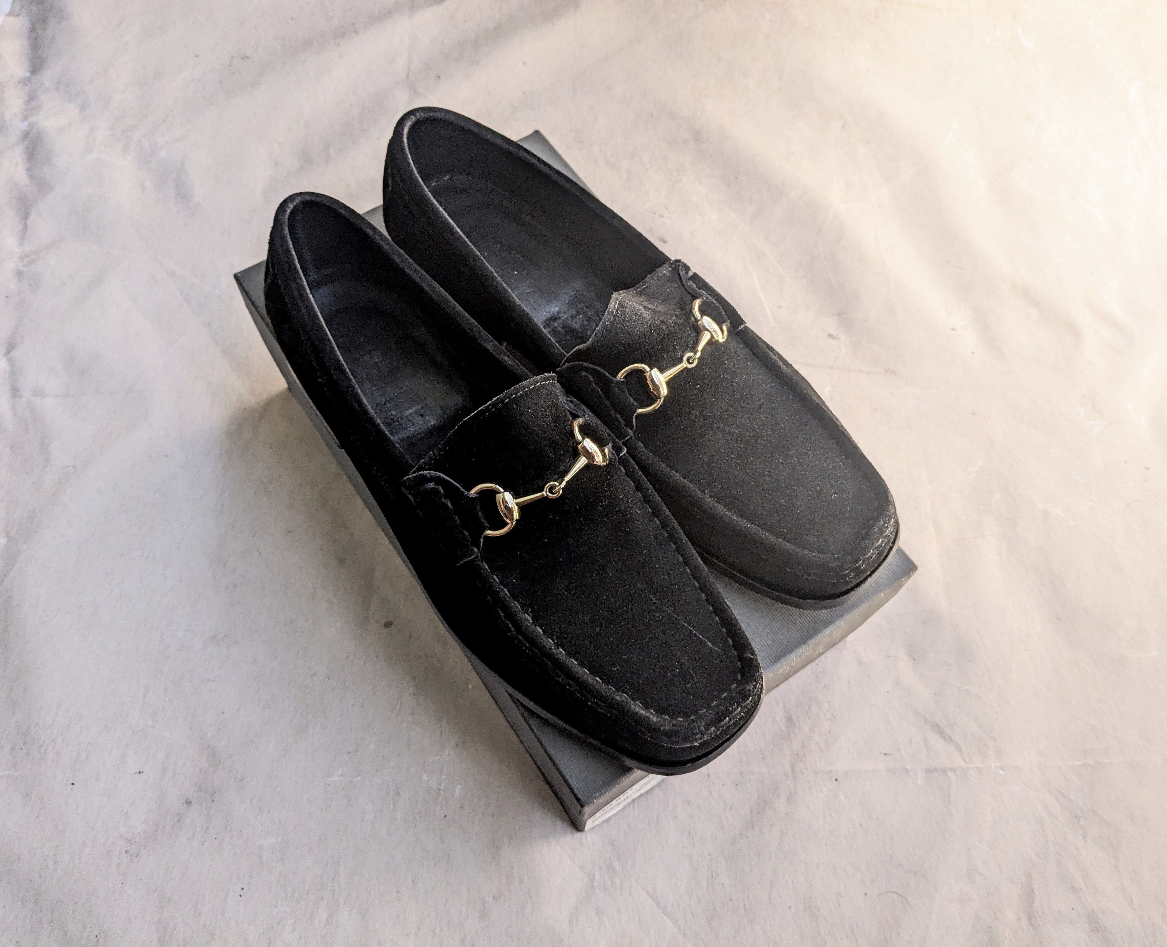 Gucci Horsebit Loafers Black 10 Snaffle Bit Suede