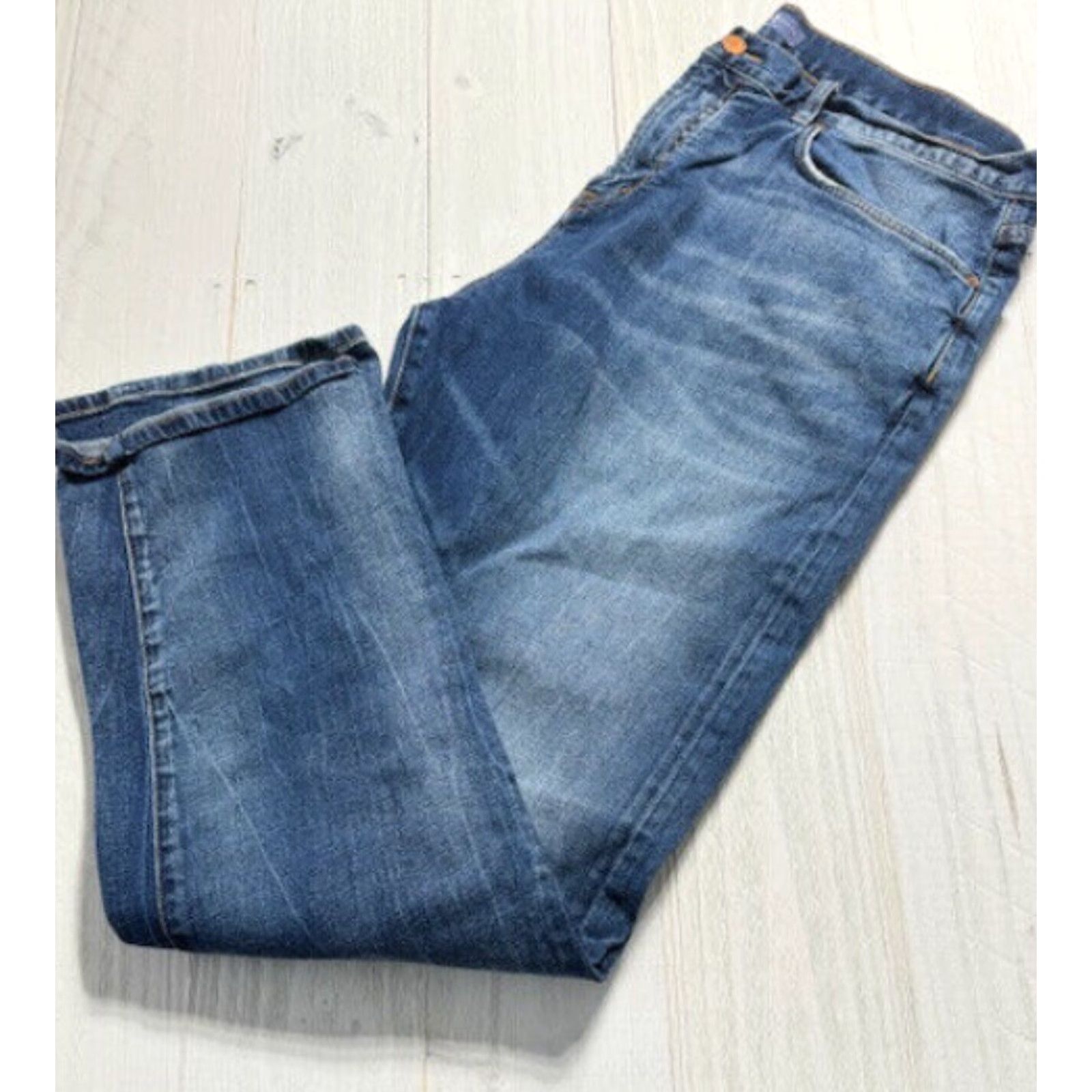 Vintage Davis Jacob Davis Denim Jeans Jeans 40x34 Medium Blue Regular Straight 5-Pocket Zip Mens Big & Tall Size US 40 / EU 56 - 2 Thumbnail