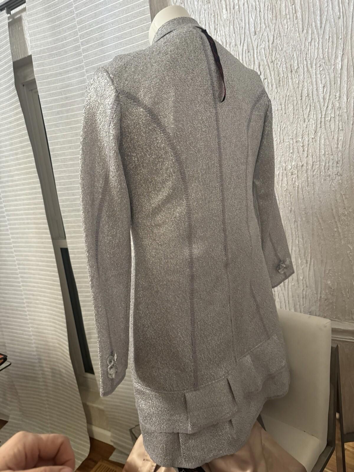Other NWT Noko Ohno Japan Silver Stretch Floral Dress Coat Sz42/M Size M / US 6-8 / IT 42-44 - 9 Thumbnail