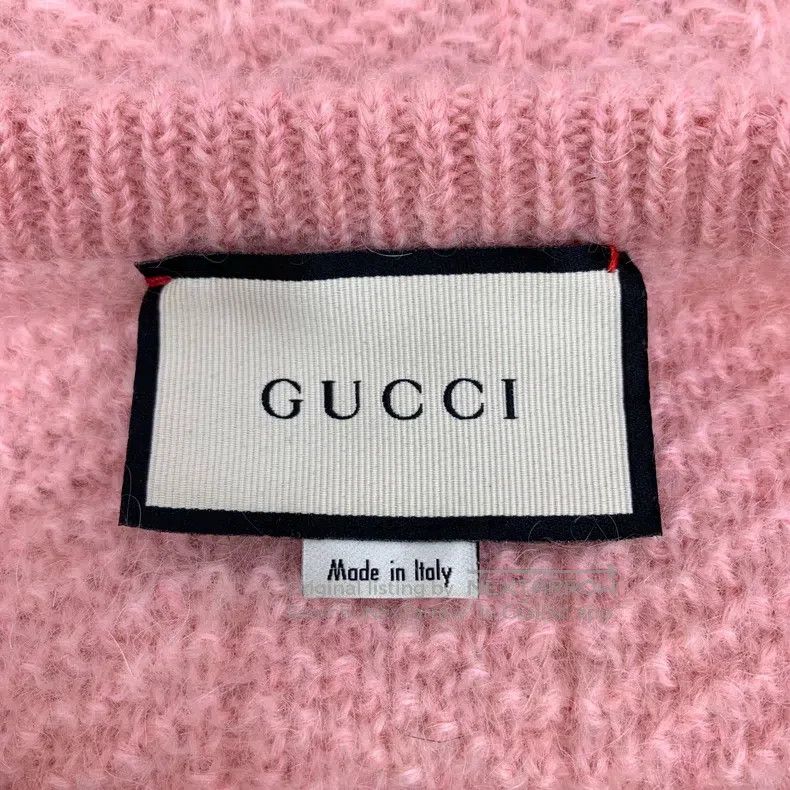 Gucci Gucci Light pink deer inlaid horsehair round-neck long-sle Size M / US 6-8 / IT 42-44 - 5 Thumbnail