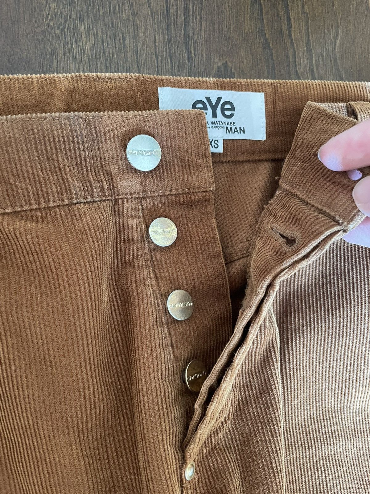 Carhartt × Comme des Garcons × Junya Watanabe Junya x Comme x Carhartt Cropped Carpenter Corduroys Size US 33 - 4 Thumbnail