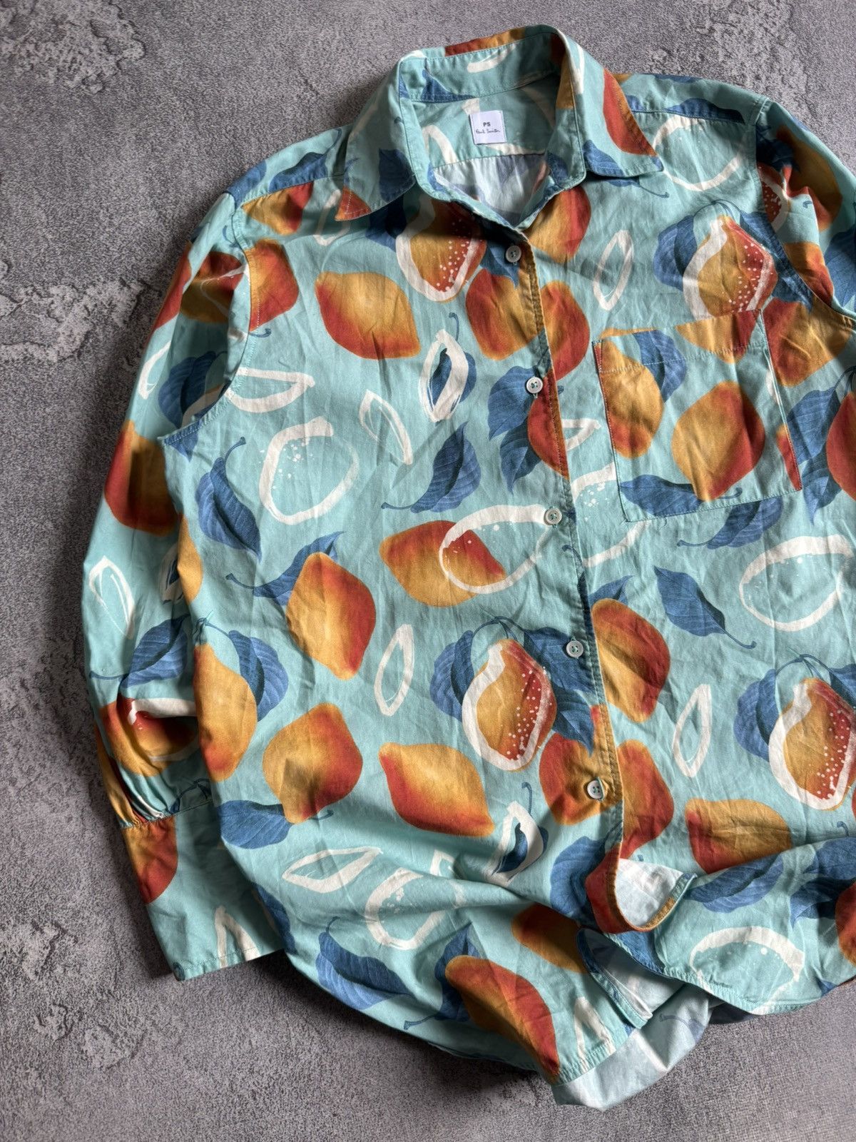 Paul Smith PS Paul Smith 36 all printed mango 🥭 shirt button up blouse Size S / US 4 / IT 40 - 3 Thumbnail