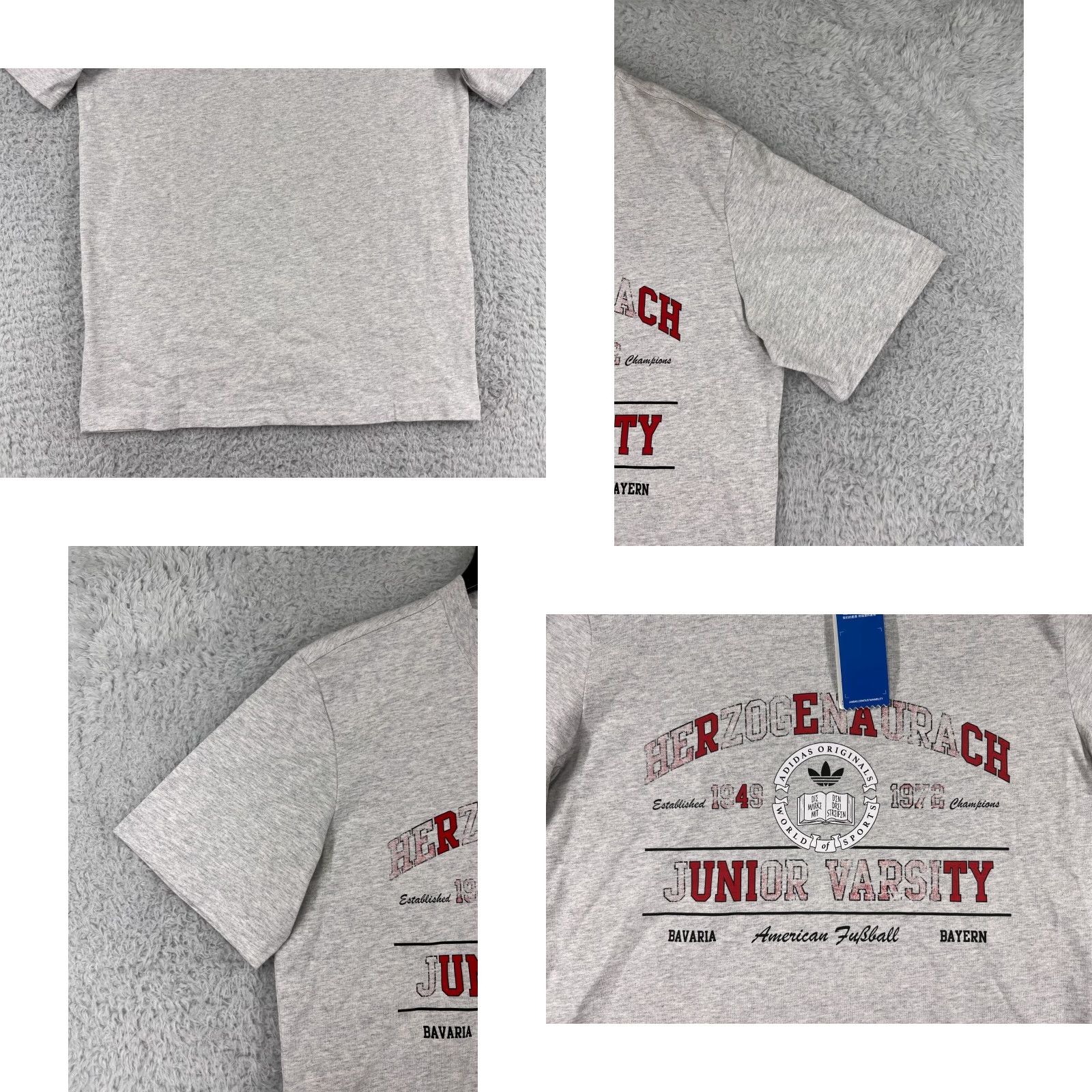Adidas Adidas Shirt Mens Small Gray Herzogenaurach Germany Varsity Cotton Shirt Size US S / EU 44-46 / 1 - 8 Thumbnail