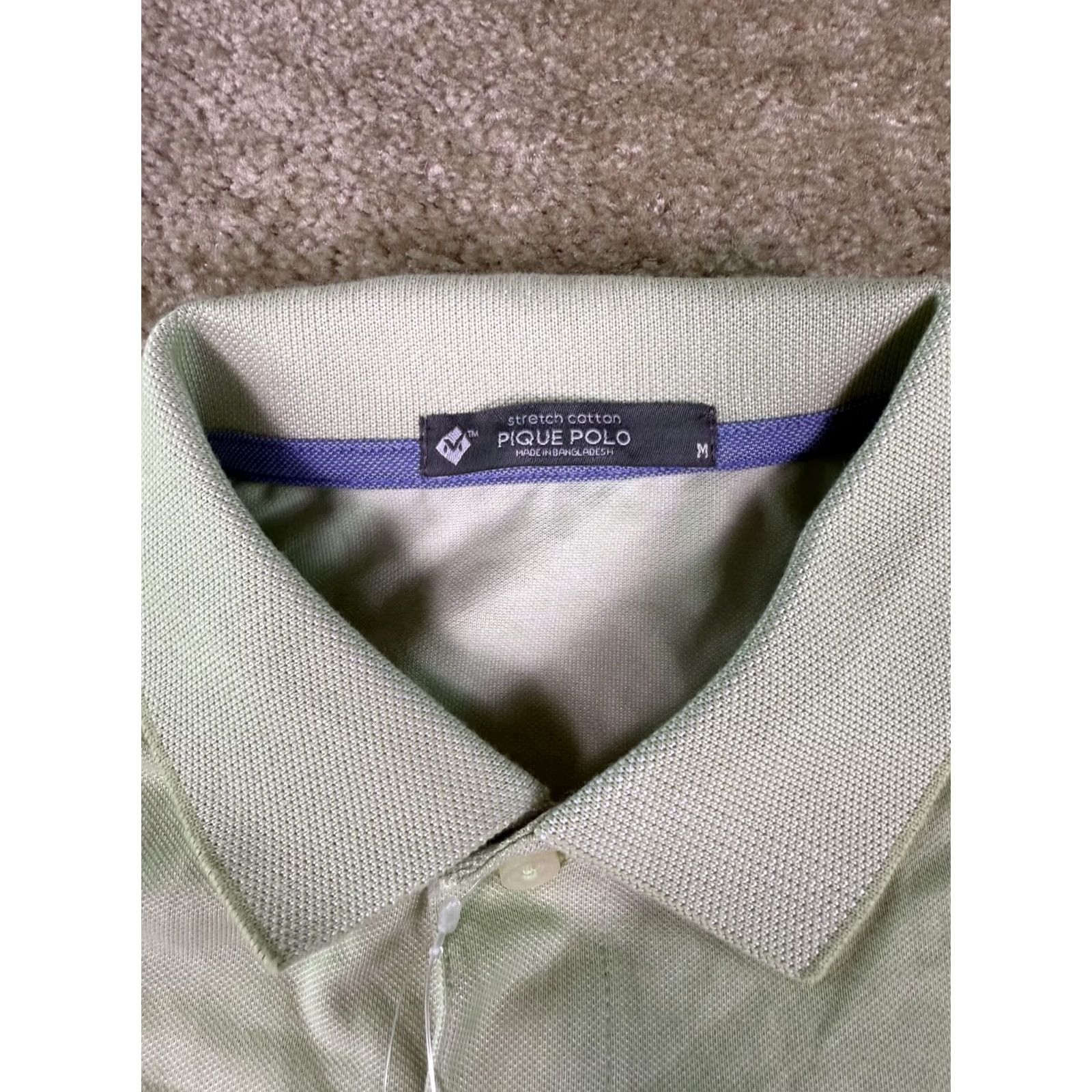 Vintage Member's Mark Polo Men's Size Medium Green Mint Garden Stretch Pique E907 Size US M / EU 48-50 / 2 - 5 Thumbnail