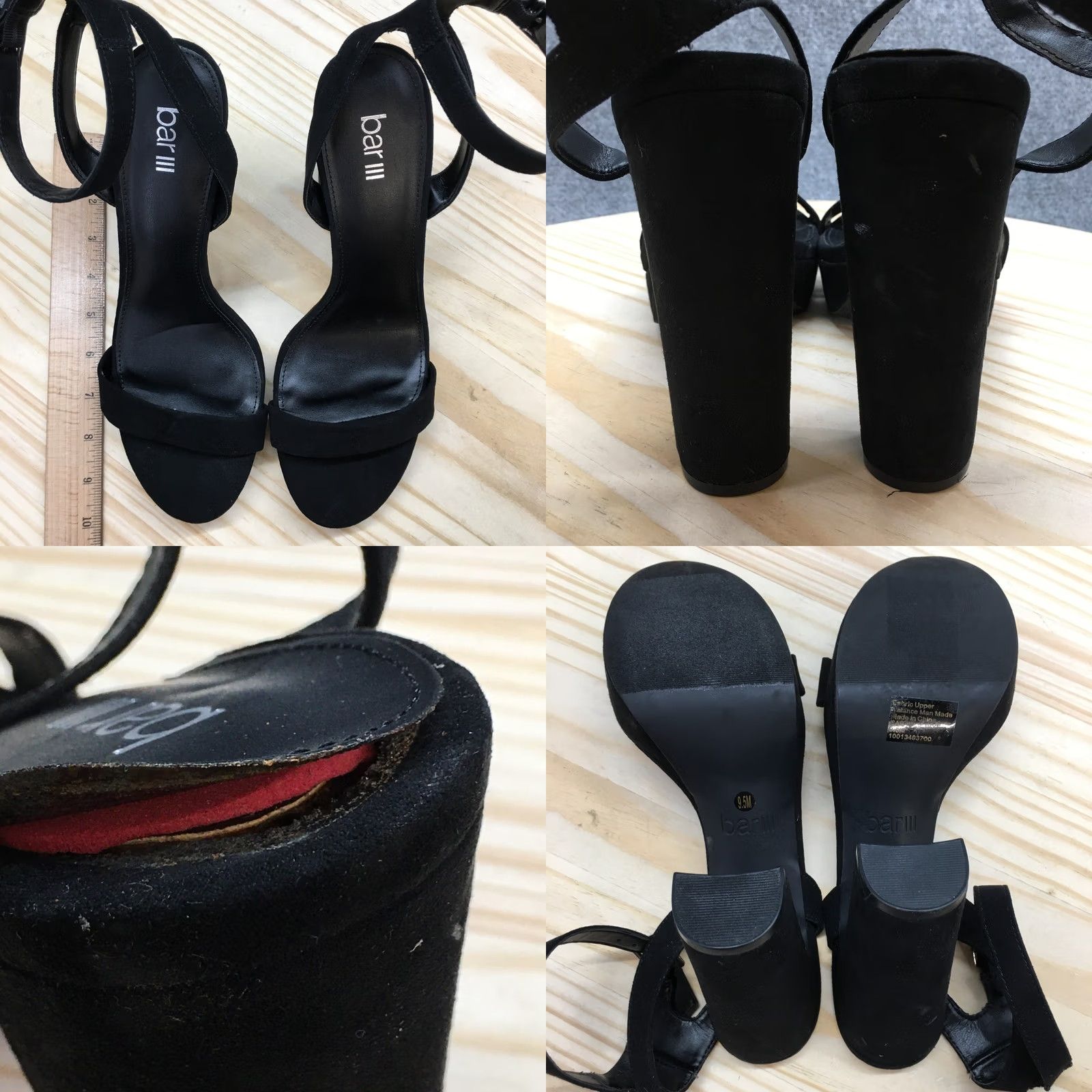 Bar III Bar III Shoes Sandals Womens 9.5 M Ivy Platform Ankle Straps Black Open Toe NEW Size US 10 / IT 40 - 8 Thumbnail