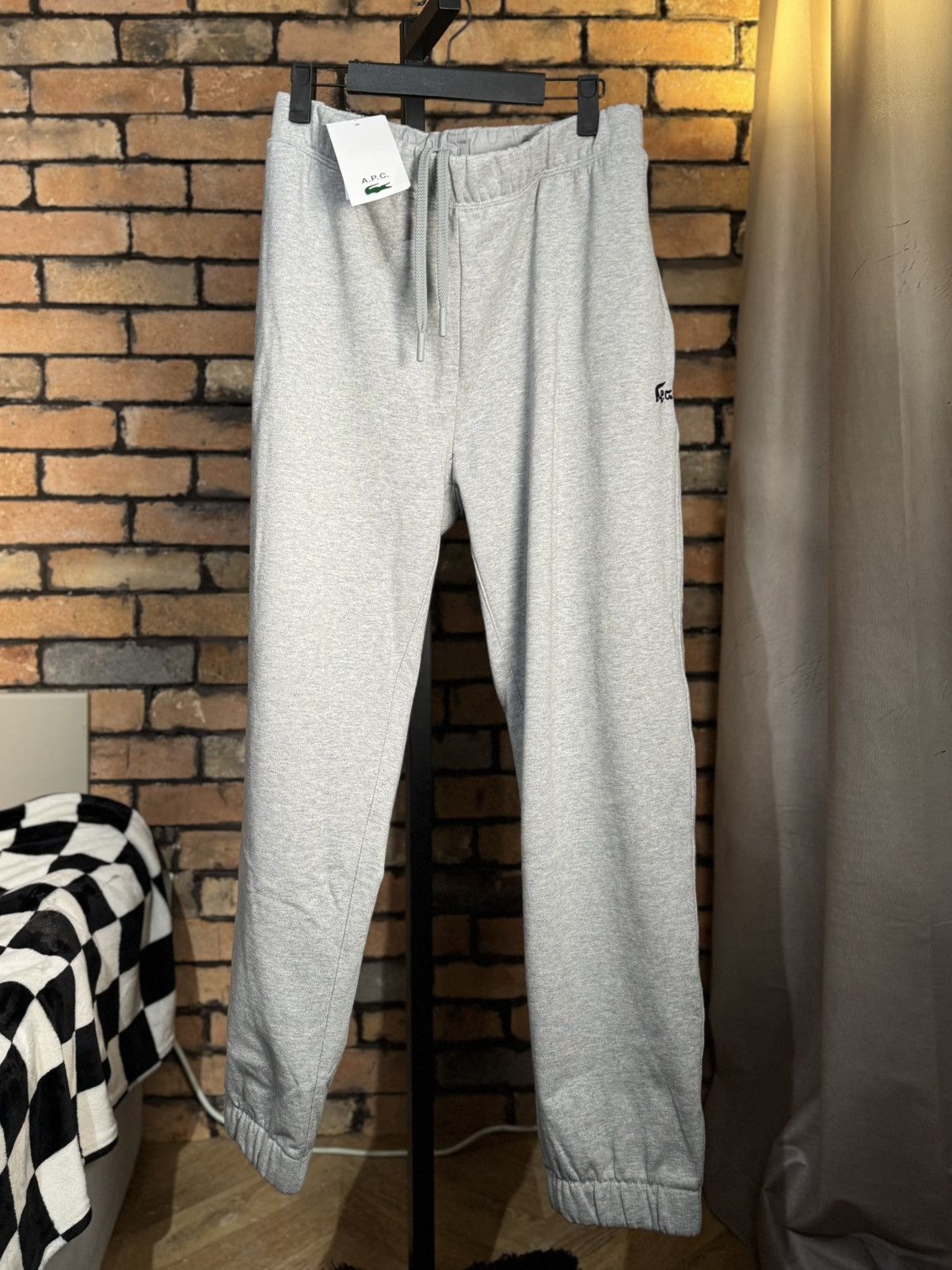 Lacoste NEW APC PARIS X LACOSTE SWEATPANTS GRAY XL DRAWSTRING Size US 36 / EU 52 - 1 Thumbnail