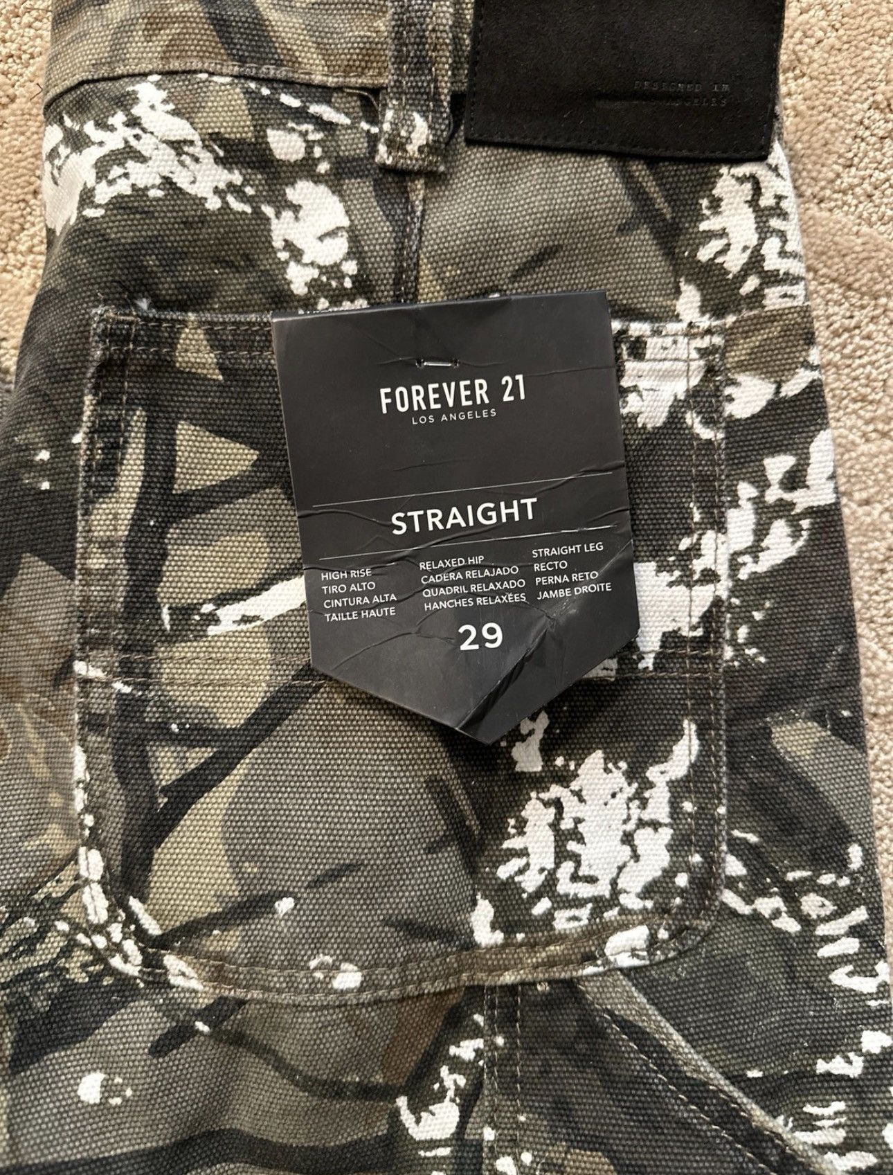 Forever 21 Forever 21 Mens Camoflauge Carpenter Jeans Size US 29 - 2 Thumbnail