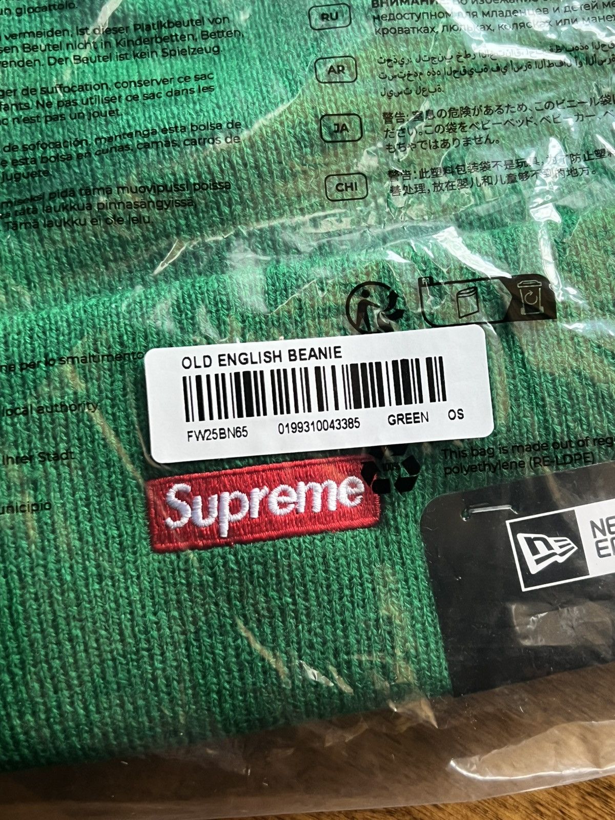 New Era × Supreme Supreme New Era Old English Beanie Size ONE SIZE - 5 Thumbnail