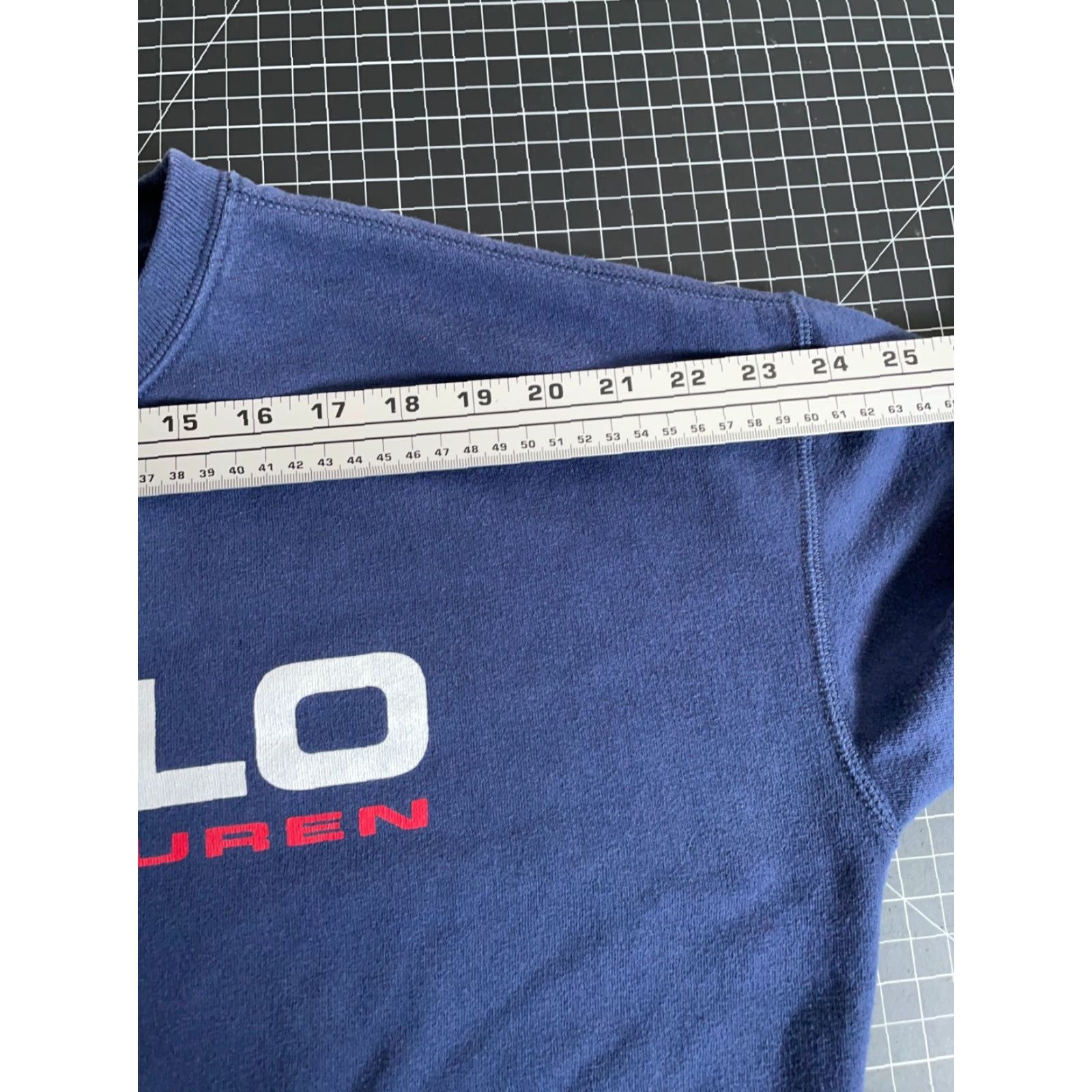 Polo Ralph Lauren Polo Ralph Lauren Sweatshirt Adult Medium Dark Blue Flag Spell Out Graphic Crew Neck Long Sleeve Boxy Fit Size US M / EU 48-50 / 2 - 7 Thumbnail