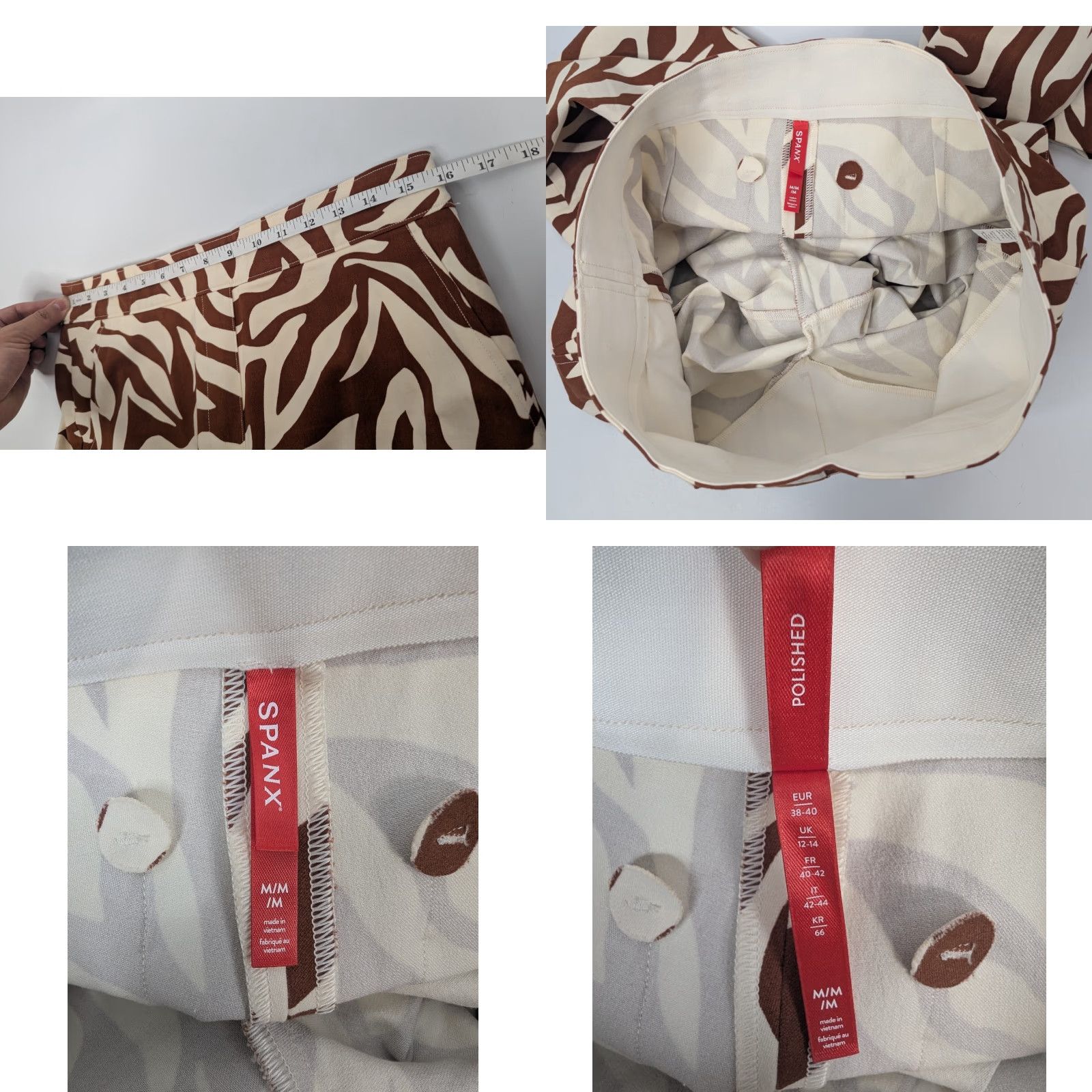 Spanx Spanx On the Go Zebra Stripe Printed Polished Ankle Slim Straight Pants Size M Size 32" / US 10 / IT 46 - 8 Thumbnail