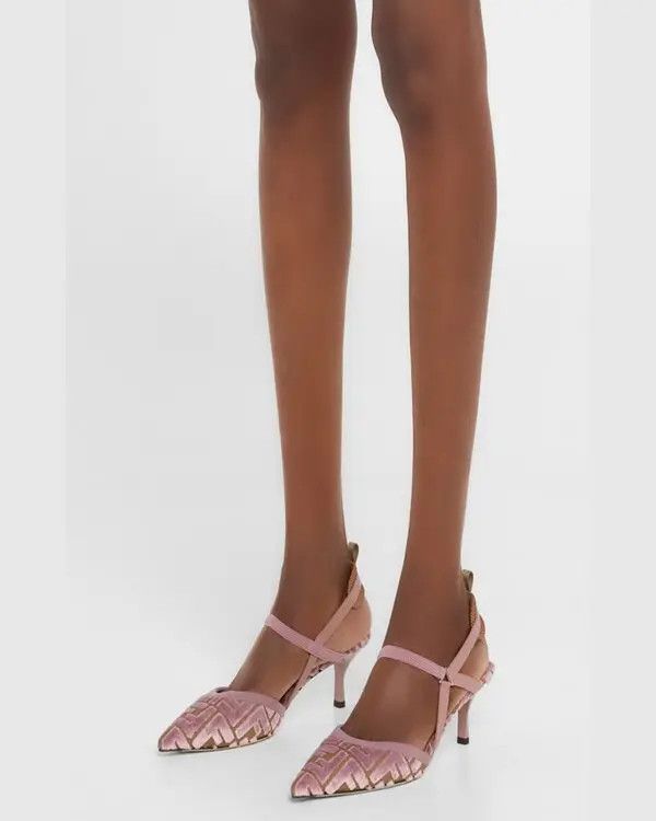 Fendi o1s1wg110825 Colibri Lite Heels in Pink Size US 9 / IT 39 - 3 Thumbnail