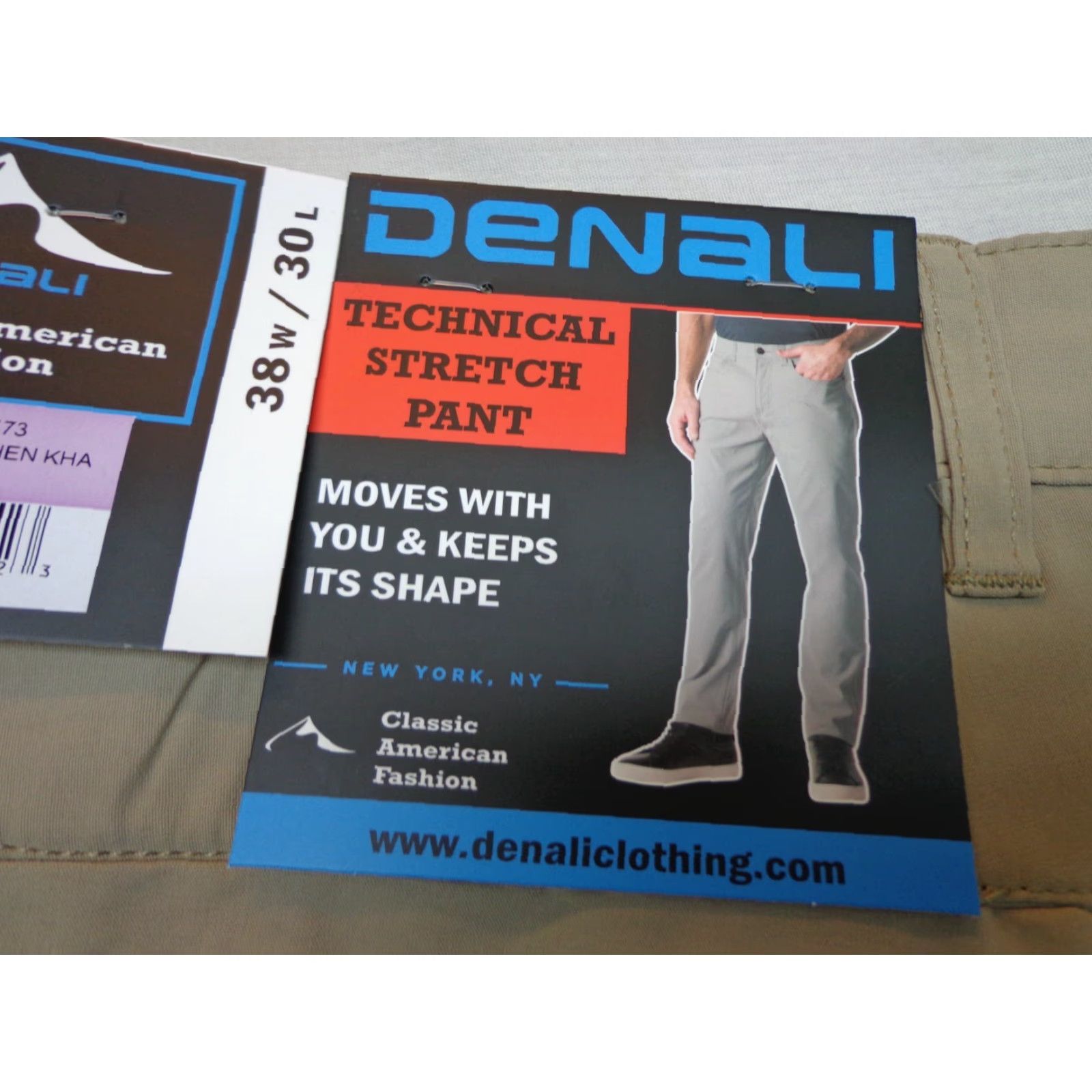 Vintage Denali Pants - Technical Stretch Side Zipper Media Pocket 38/30 Beige Men's Regular Straight NWT Denali 94% Nylon 6% Spandex Juniors? Size US 38 / EU 54 - 5 Thumbnail