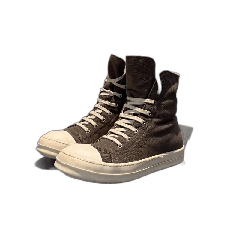 Rick Owens rickowens drkshdw brown high-top shoes Size US 5 / EU 37 - 1 Thumbnail