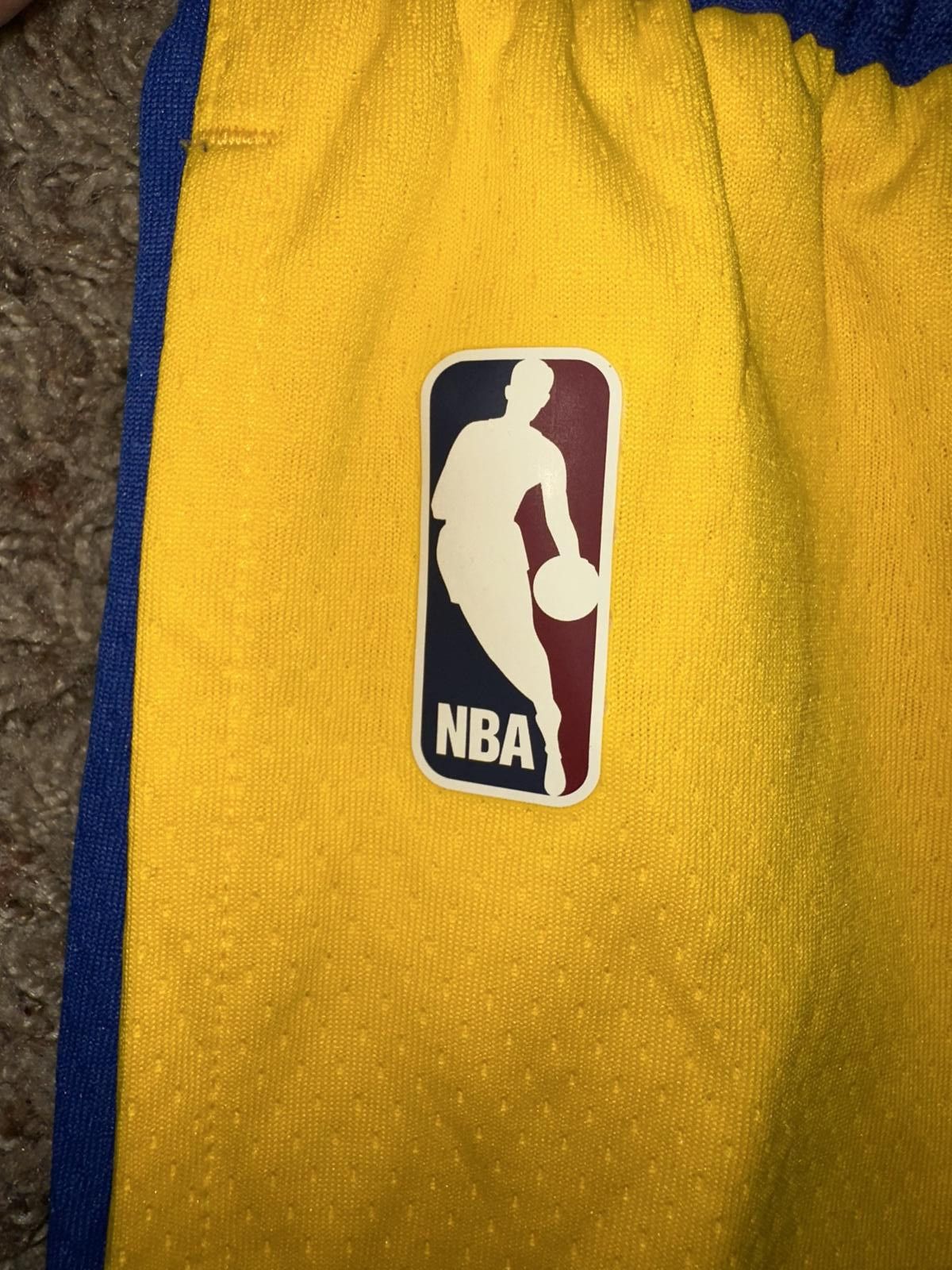 Nike Nike Men's Golden State Warriors Gold Hardwood Classics Swingman Shorts Sample Size US 34 / EU 50 - 3 Thumbnail
