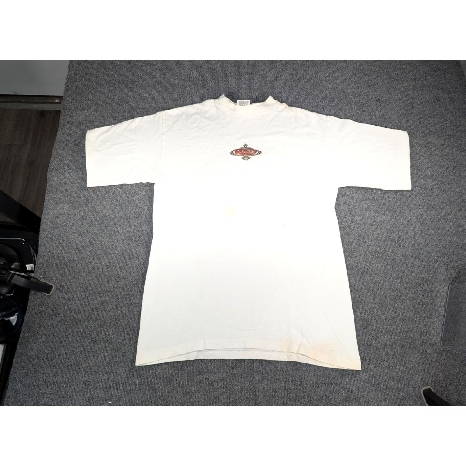 Rusty VINTAGE Single Shirt Mens L White 1990s Rusty Surfwear Stitch Men Surf Skate Distressed Size US L / EU 52-54 / 3 - 4 Thumbnail